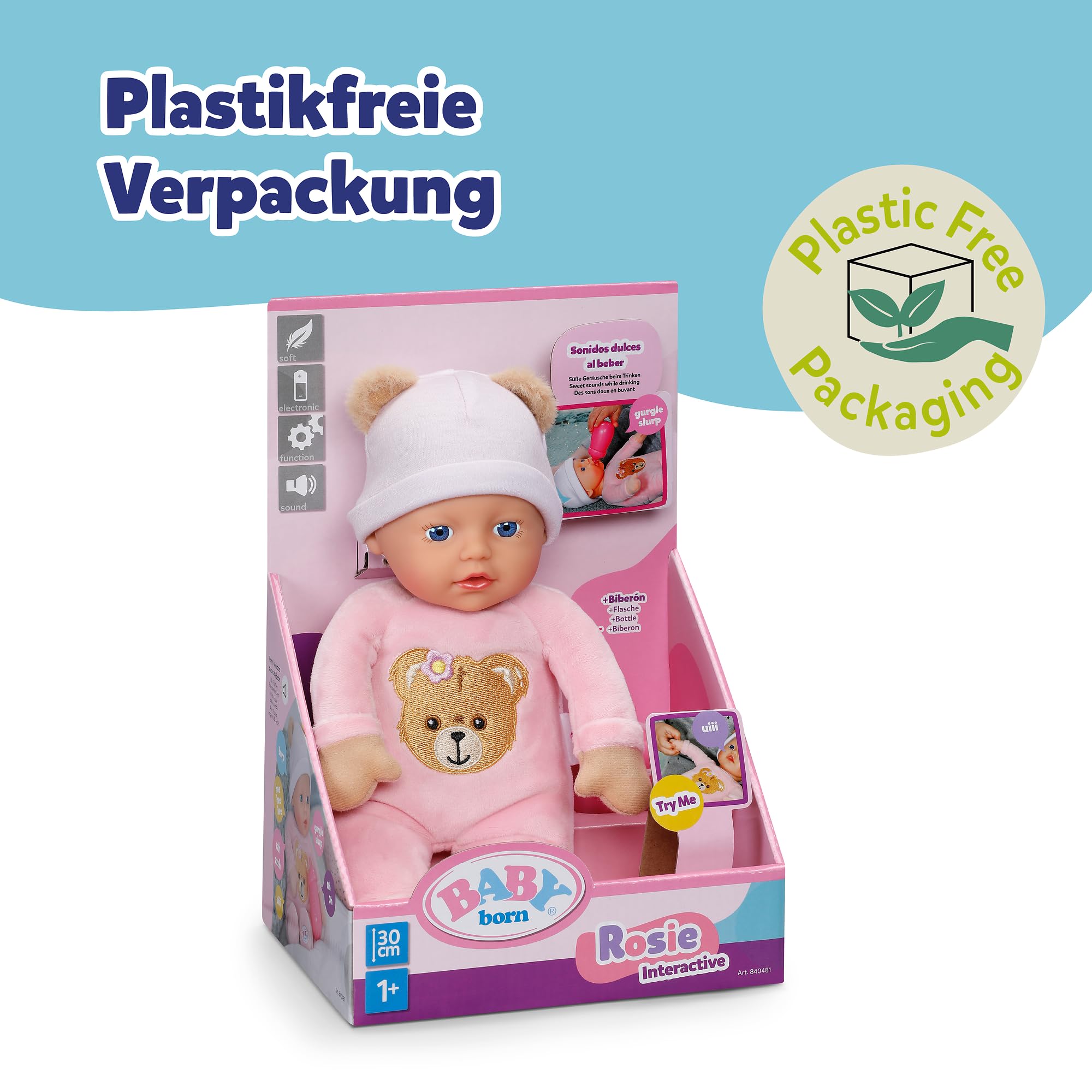baby-born-interactive-rosie-30-cm-babypuppe-mit-6-soundfunktionen-und-fl-schchen image 5