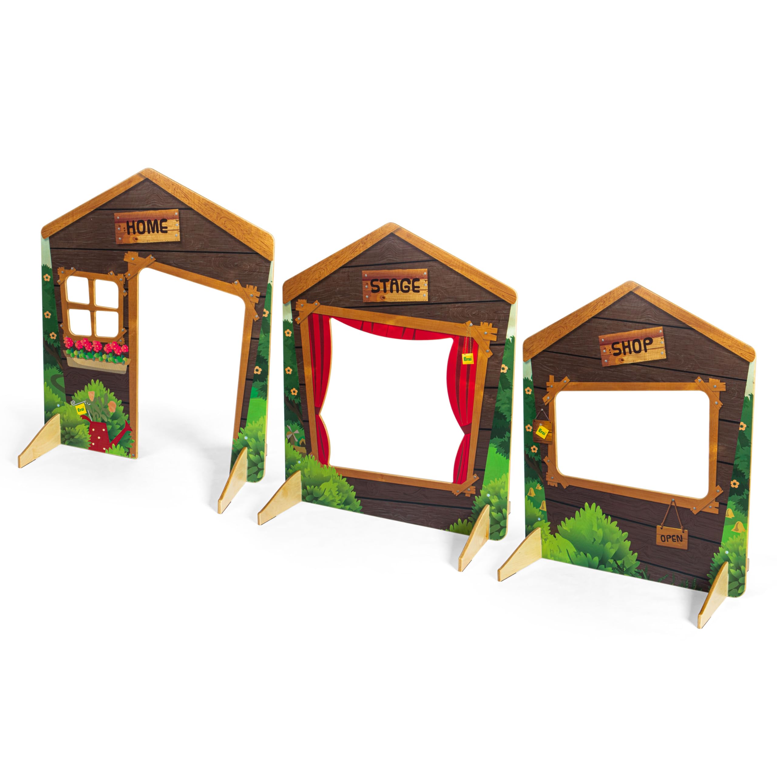 erzi-51214-spielhaus-elemente-bundle-home-shop-stage-aus-holz image 1