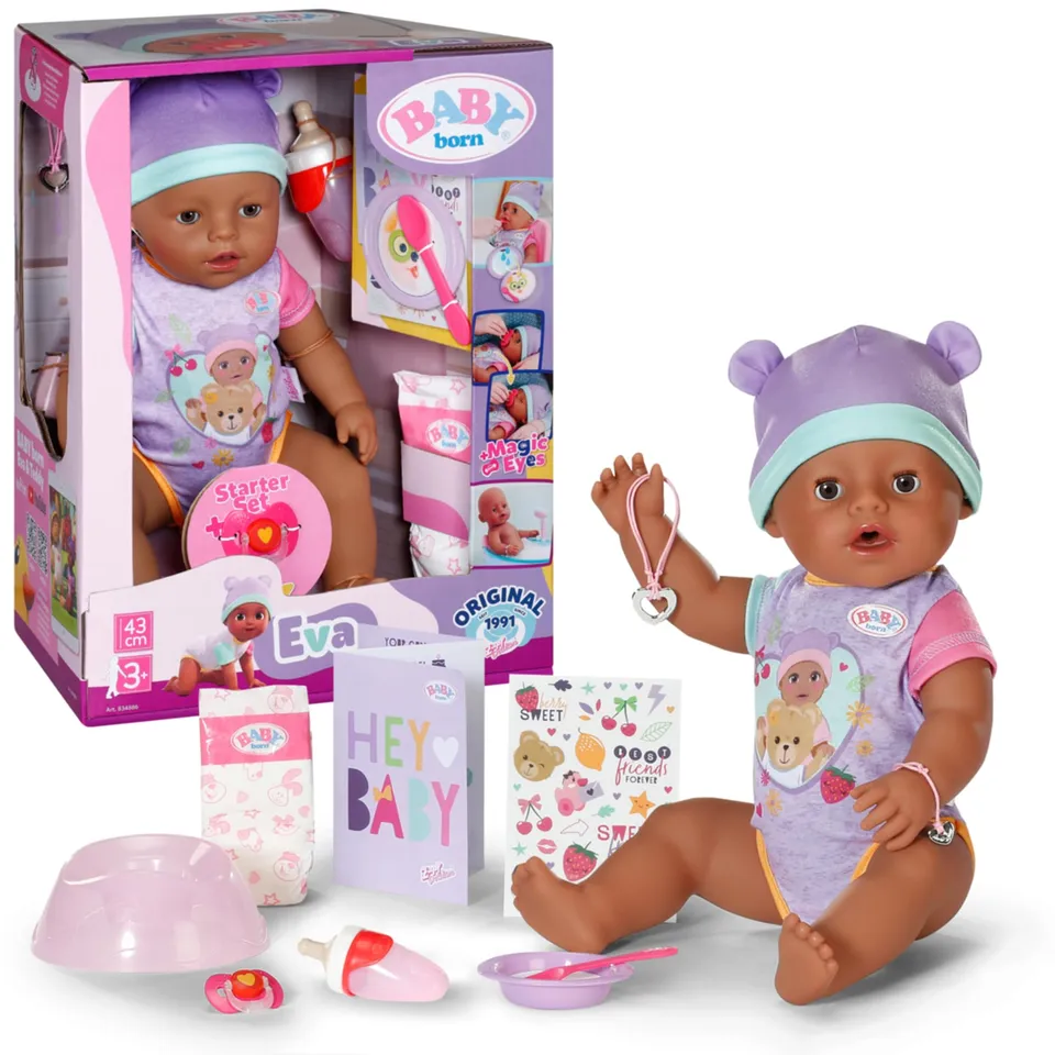 baby-born-eva-43-cm-babypuppe-mit-10-funktionen-und-wasserzauber image 1