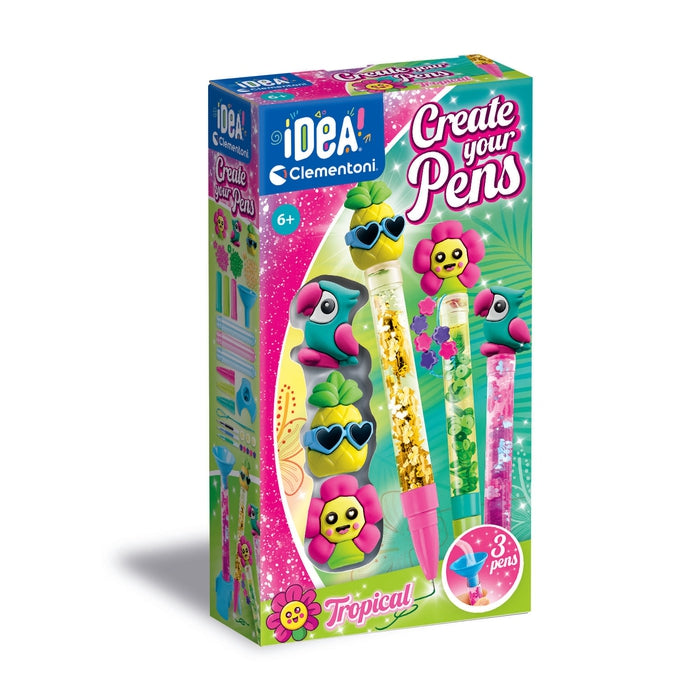 clementoni-idea-deine-stift-kreationen-tropical-kreativset-mit-3-stiften image 1
