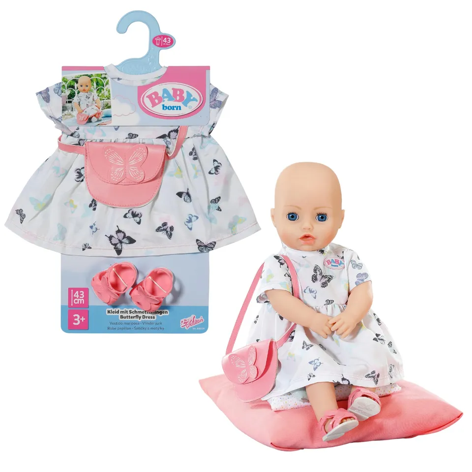 baby-born-schmetterlingskleid-puppenkleid-43-cm-mit-tasche-und-schuhen image 1