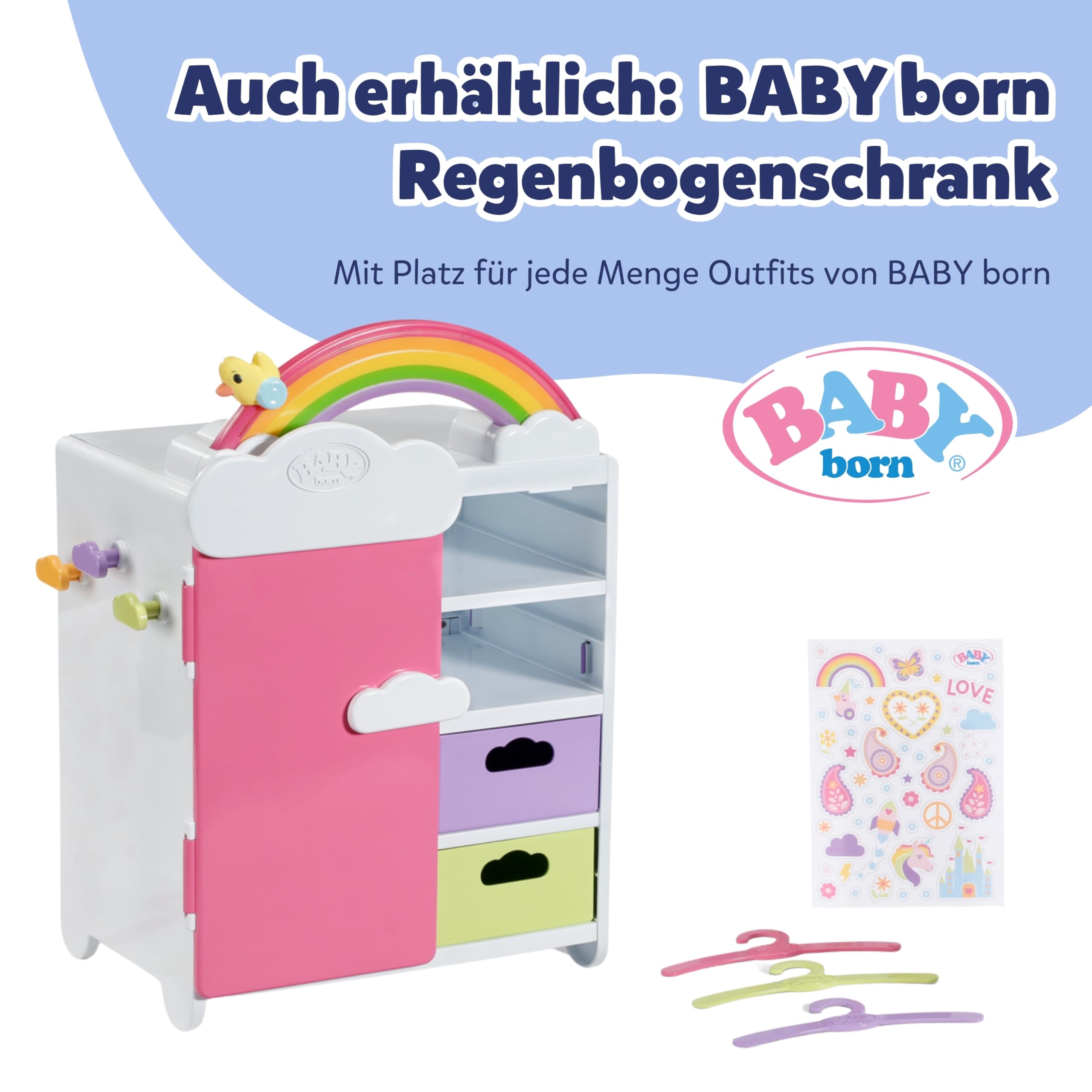 baby-born-regenbogen-bett-puppenbett-mit-licht-und-einschlafmelodie image 8