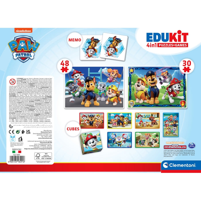 clementoni-edukit-4-in-1-paw-patrol-puzzle-memo-und-w-rfelpuzzle-set image 4