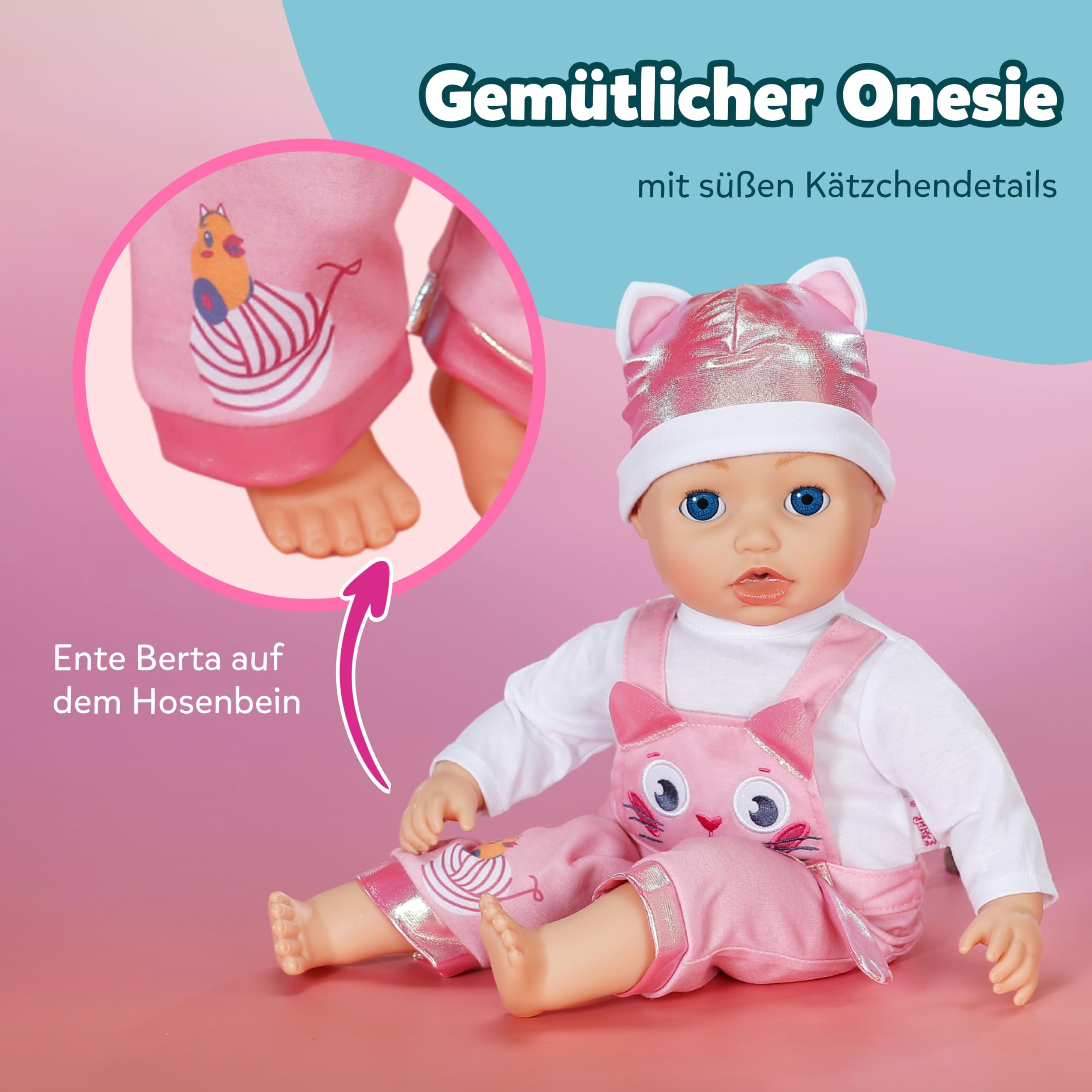 baby-born-k-tzchen-onesie-mit-latzhose-und-m-tze-f-r-43-cm-puppen image 3