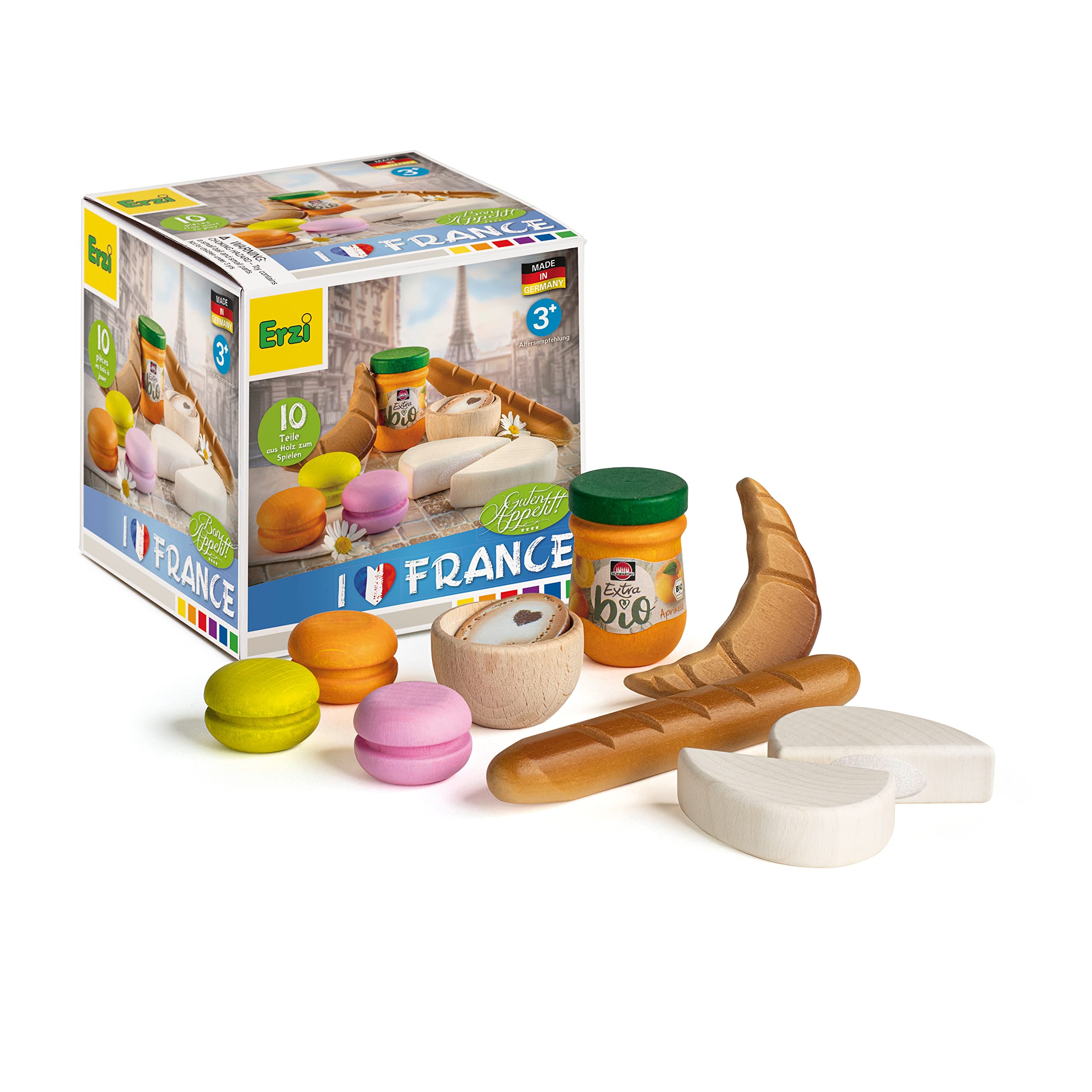 erzi-28146-sortierung-frankreich-aus-holz-kaufladenspielzeug-10-teilig image 1