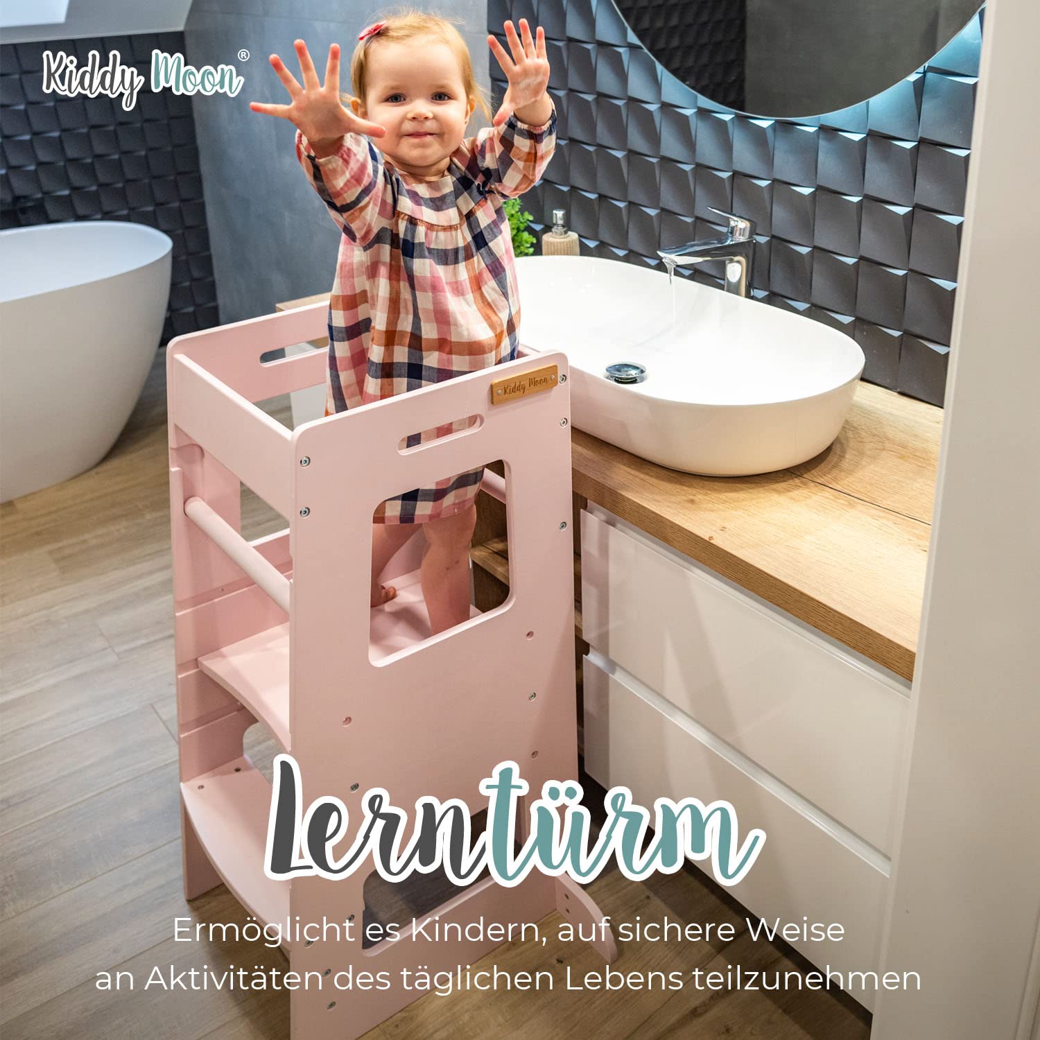 kiddymoon-lernturm-montessori-k-chenhelfer-3-fach-h-henverstellbar-schwarz image 6