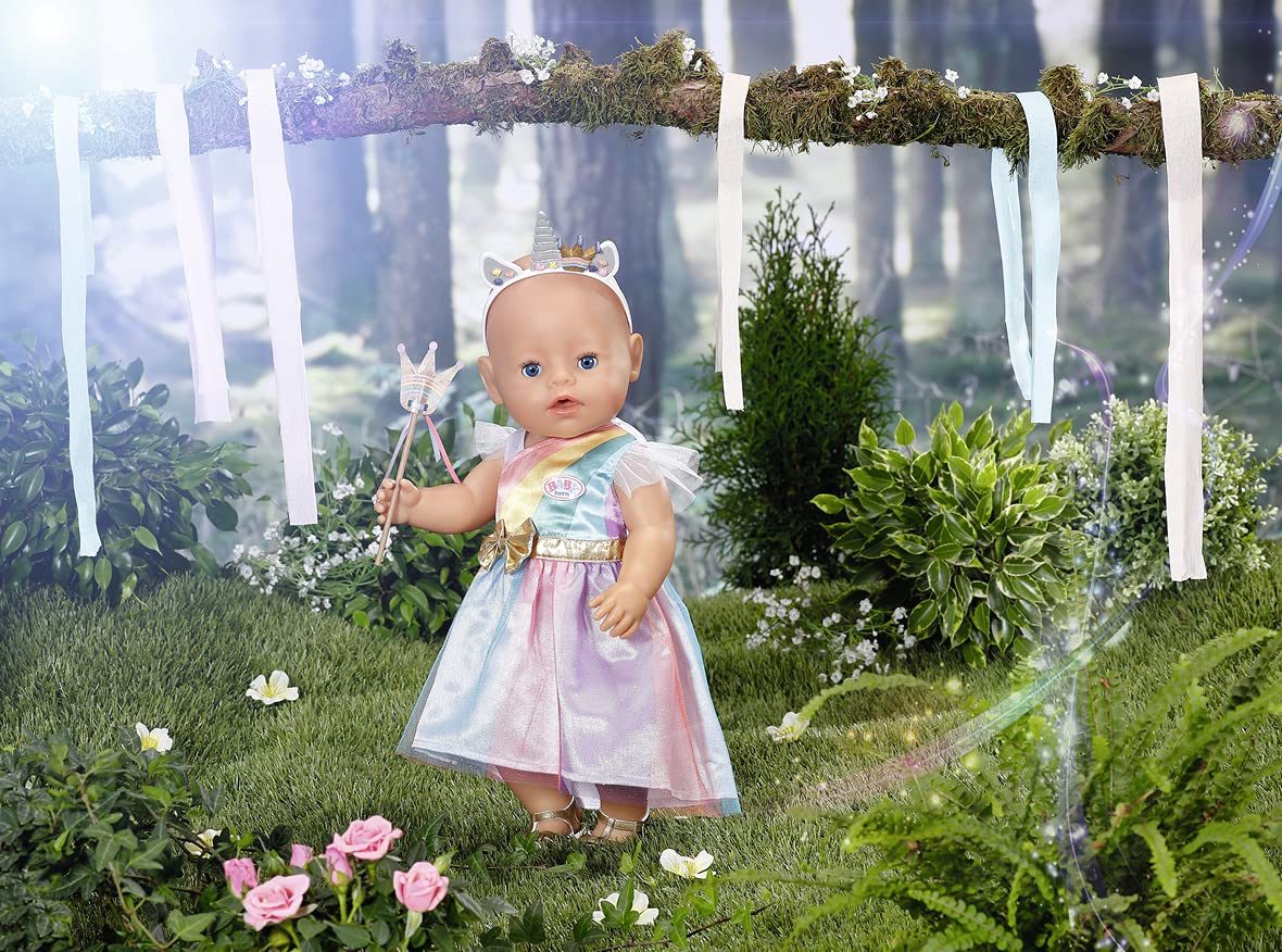 baby-born-832028-fantasy-deluxe-prinzessin-regenbogen-kost-m-f-r-43-cm-puppen image 3
