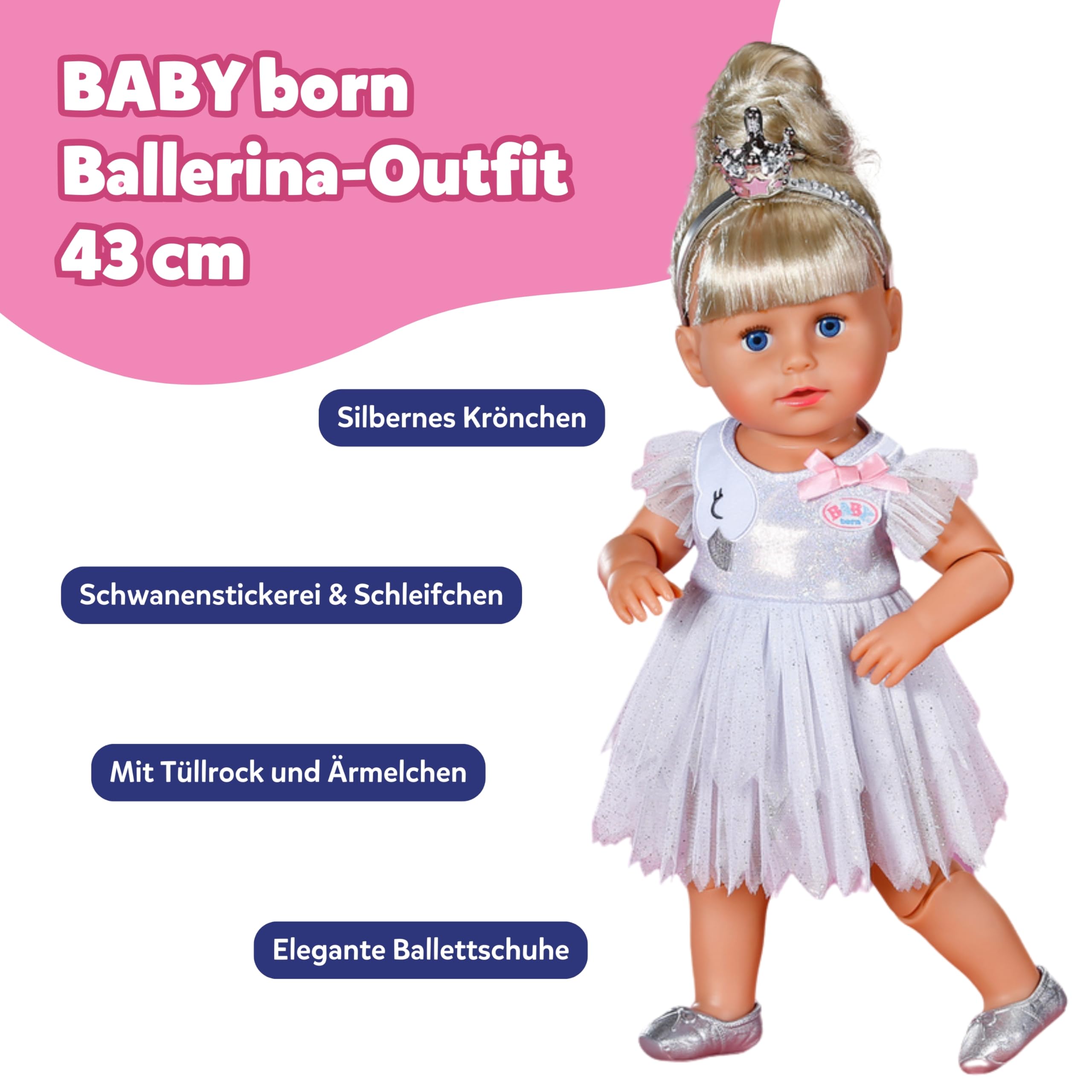 baby-born-ballerina-outfit-puppenkleid-set-f-r-43-cm-puppen image 2