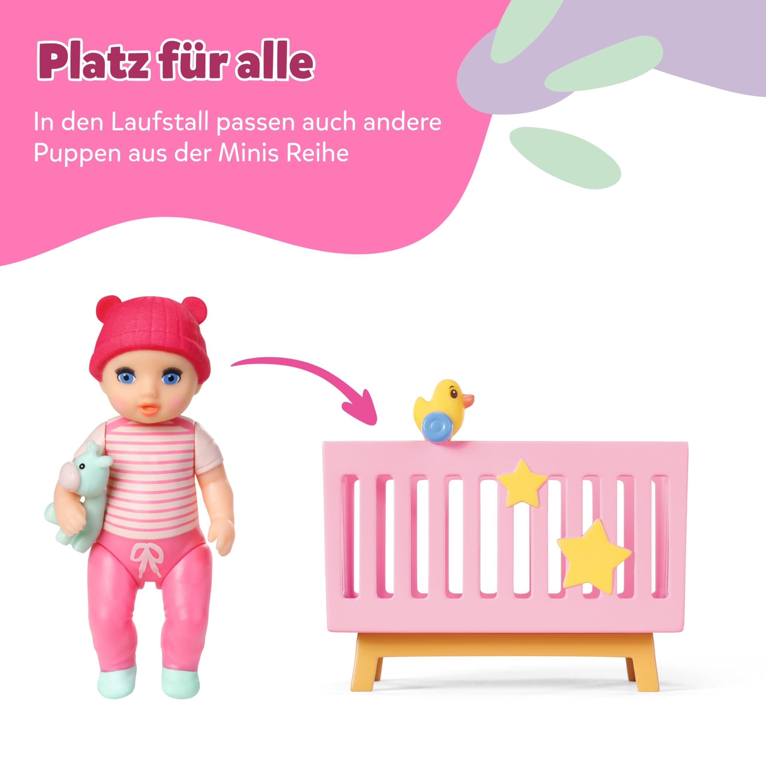 baby-born-minis-laufstall-spielset-mit-teddy-und-ente-berta image 5