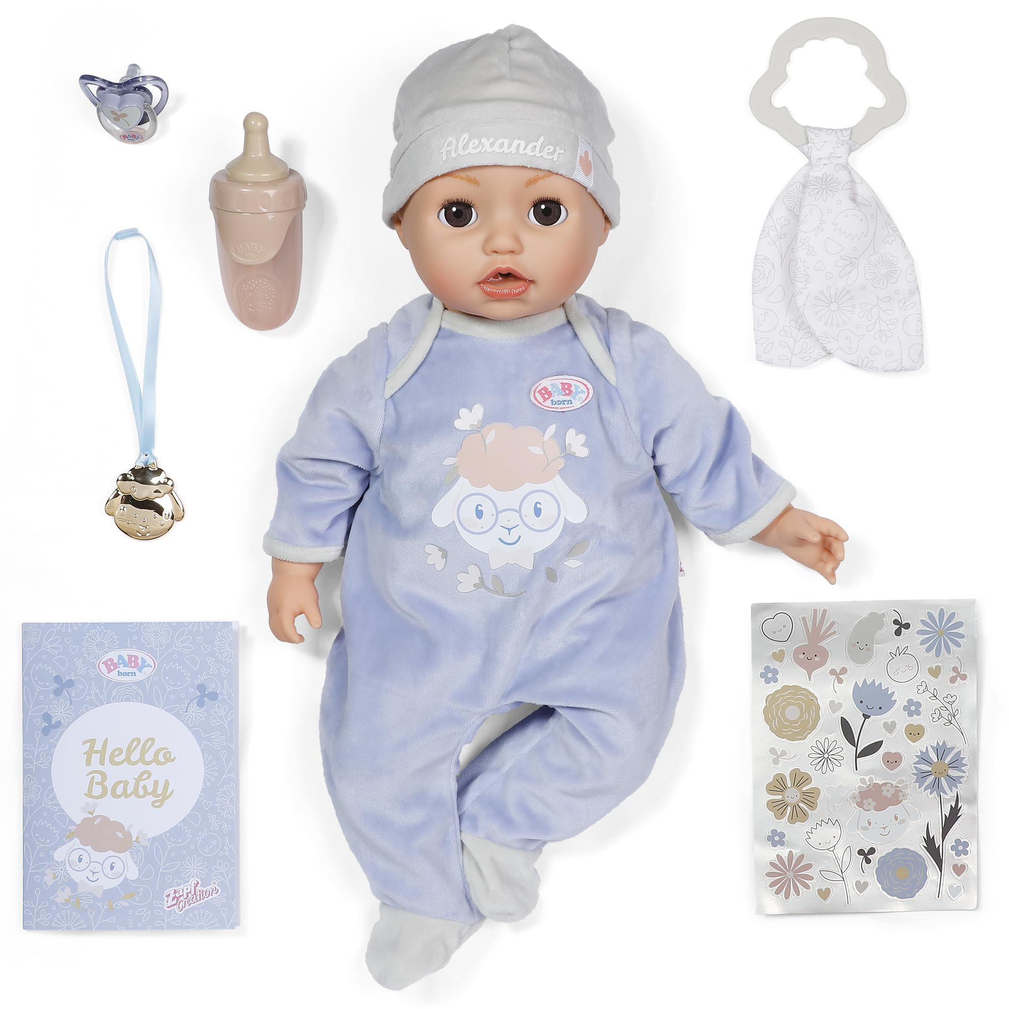 baby-born-alexander-43-cm-funktionspuppe-mit-7-elektronischen-funktionen-und-zub image 3