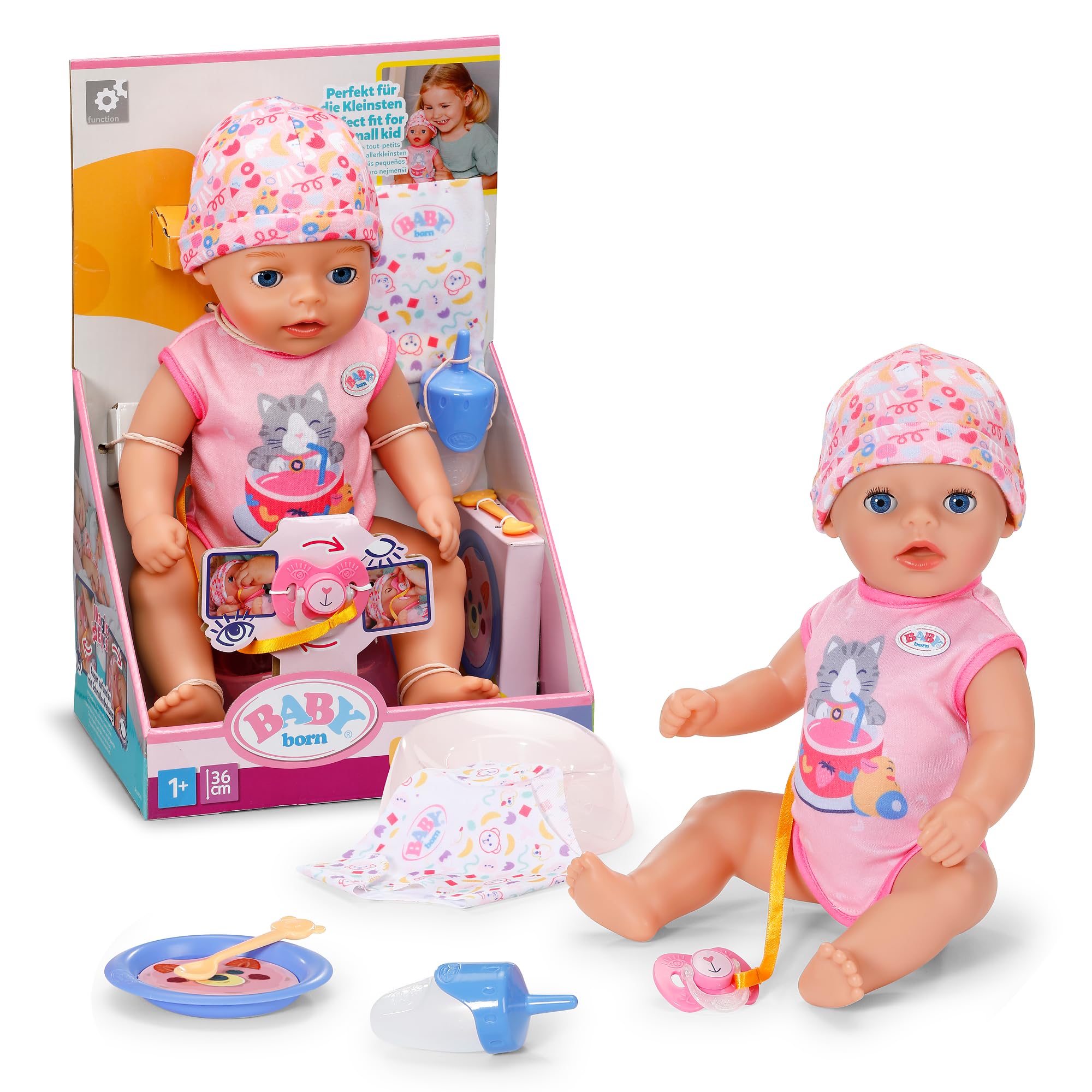 baby-born-lena-babypuppe-36-cm-im-pinken-strampler-mit-7-funktionen image 1