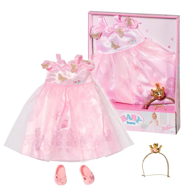 baby-born-deluxe-prinzessin-kleid-set-43-cm-prinzessinnenkleid-mit-krone image 1