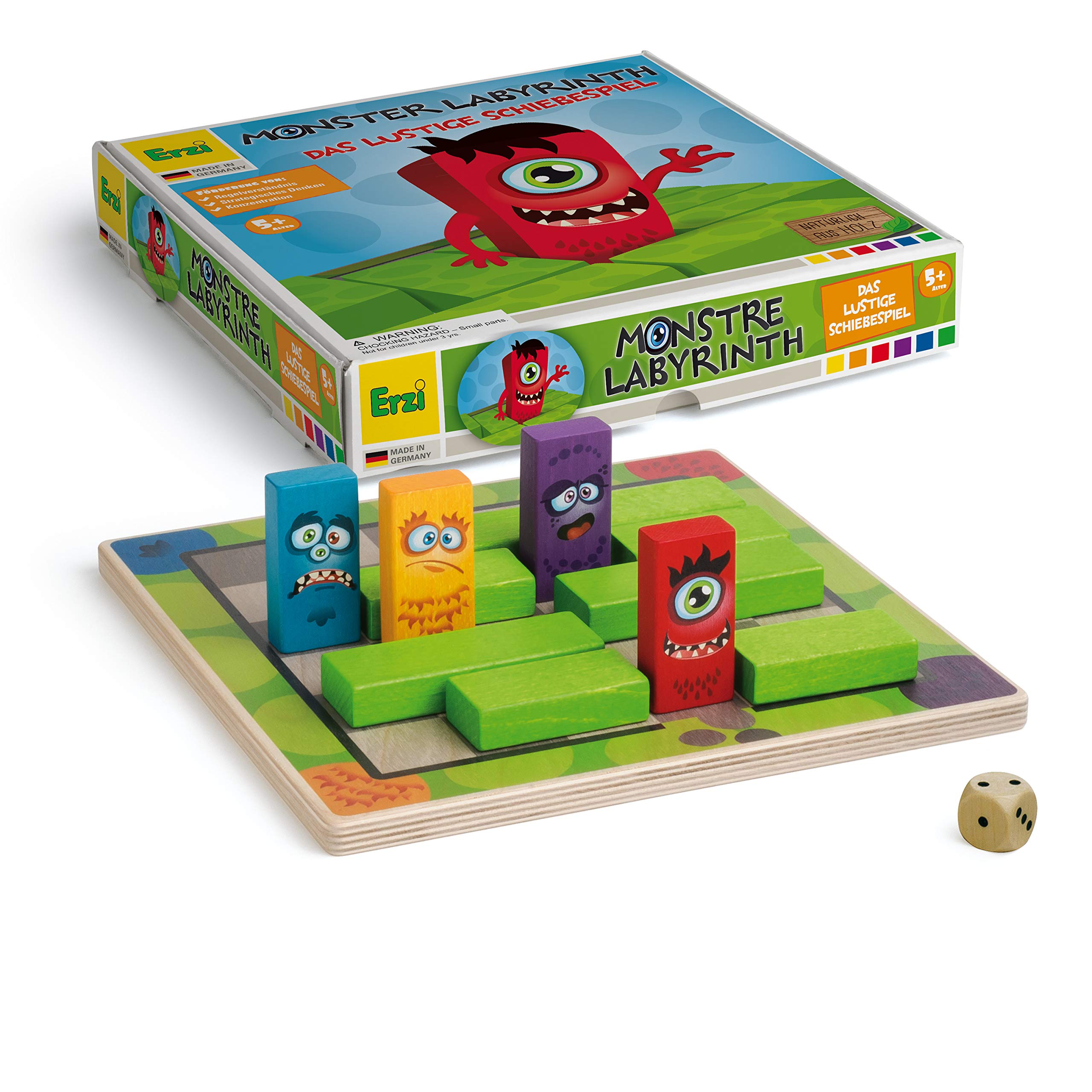 erzi-42364-monsterlabyrinth-strategiespiel-aus-holz-f-r-kinder image 1