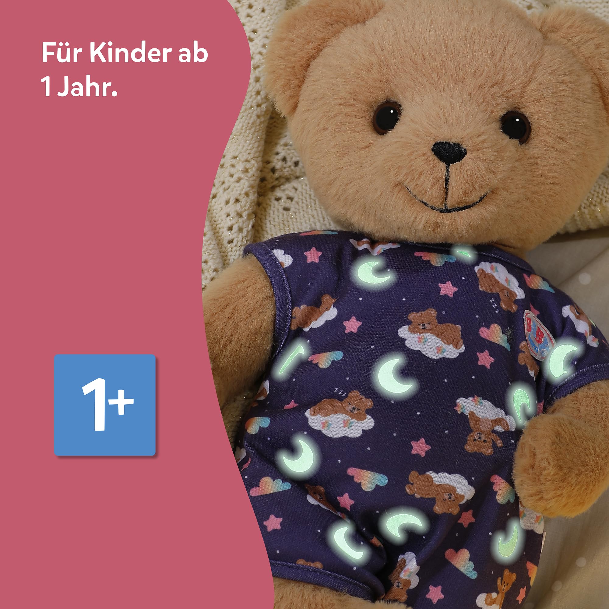 baby-born-teddy-mit-schlafanzug-pl-sch-leuchtet-im-dunkeln-43-cm image 6
