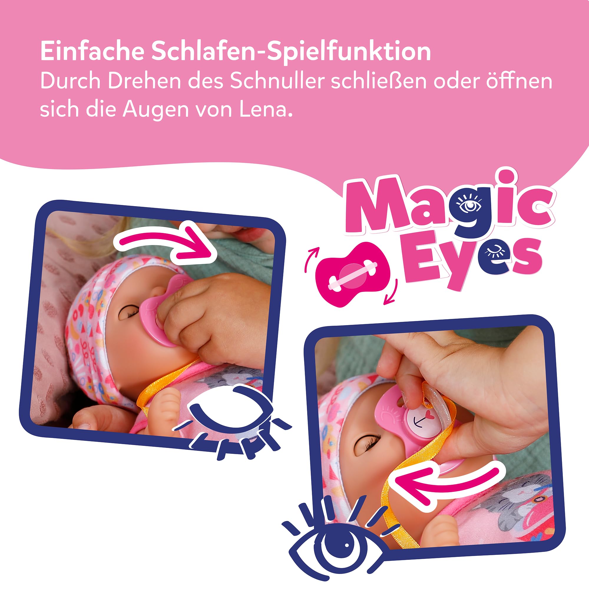 baby-born-little-lena-36-cm-babypuppe-pinker-strampler-7-funktionen image 3
