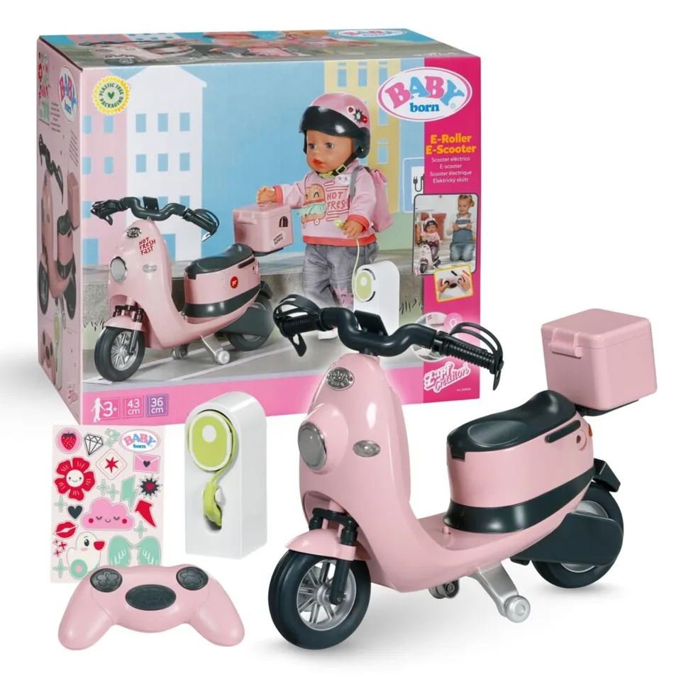 baby-born-e-scooter-ferngesteuerter-roller-mit-zubeh-r-f-r-43-cm-puppen image 1