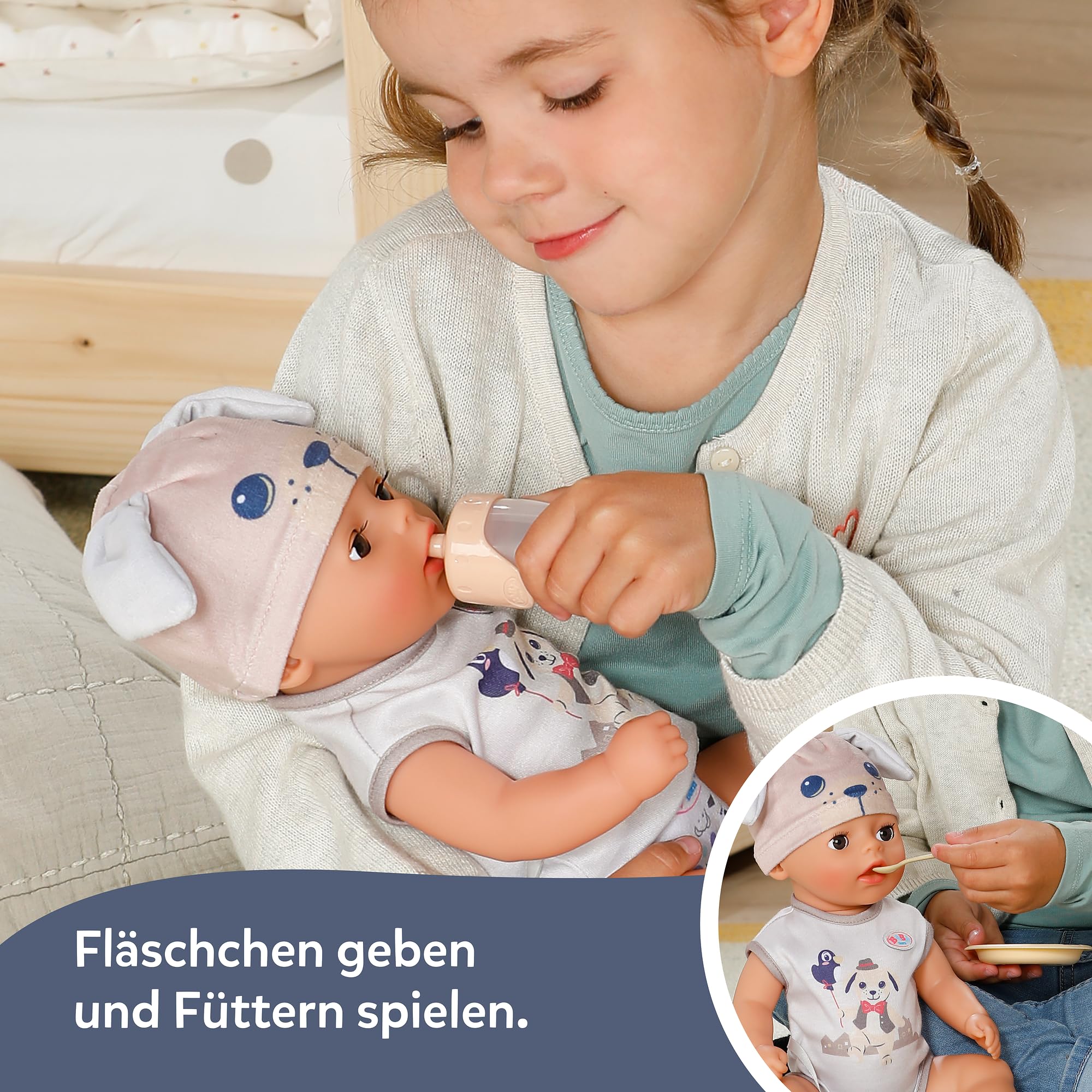baby-born-lukas-36-cm-babypuppe-im-hunde-strampler-mit-7-funktionen image 4