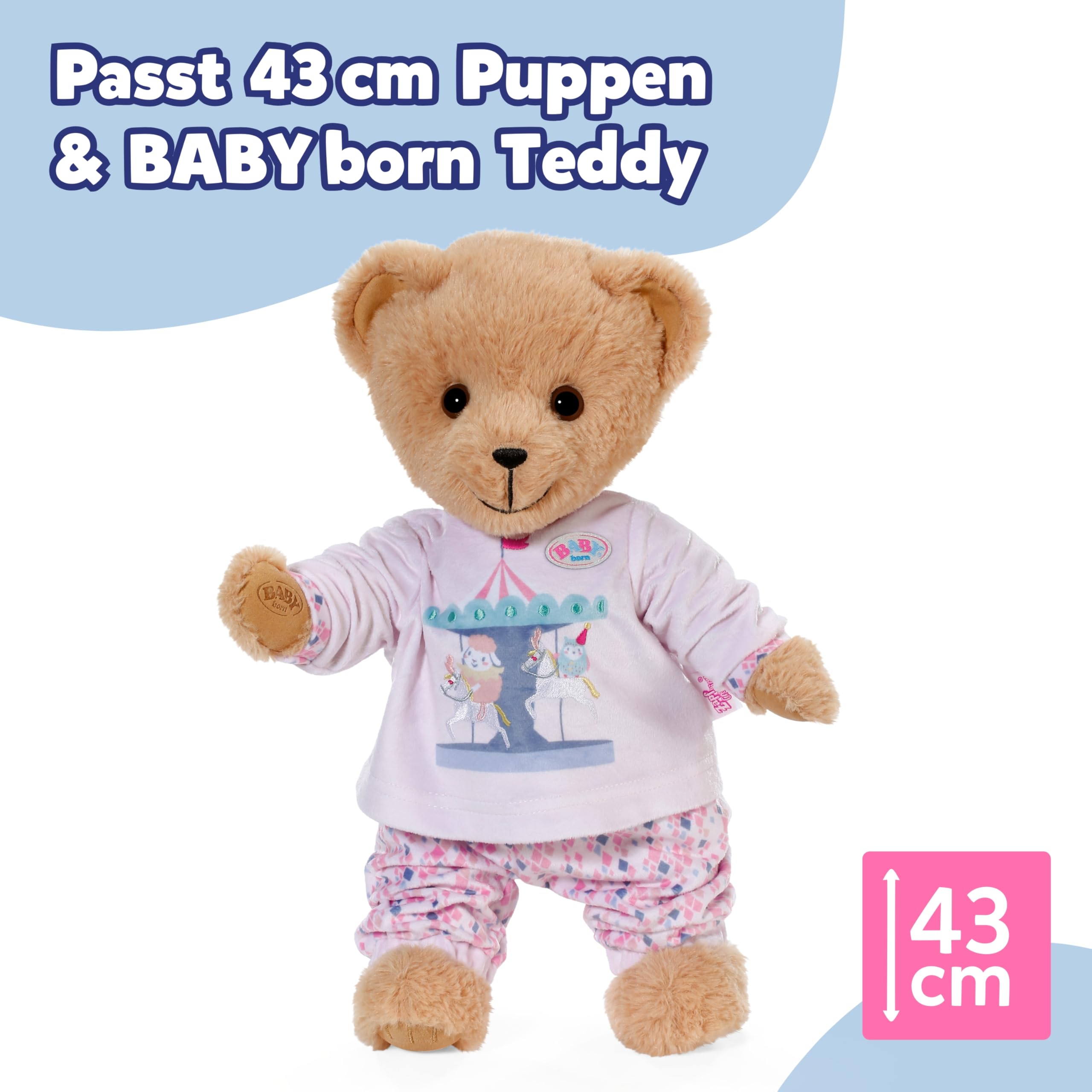 baby-born-pyjama-mit-shirt-und-leggings-puppen-schlafanzug-f-r-43-cm-puppen image 3