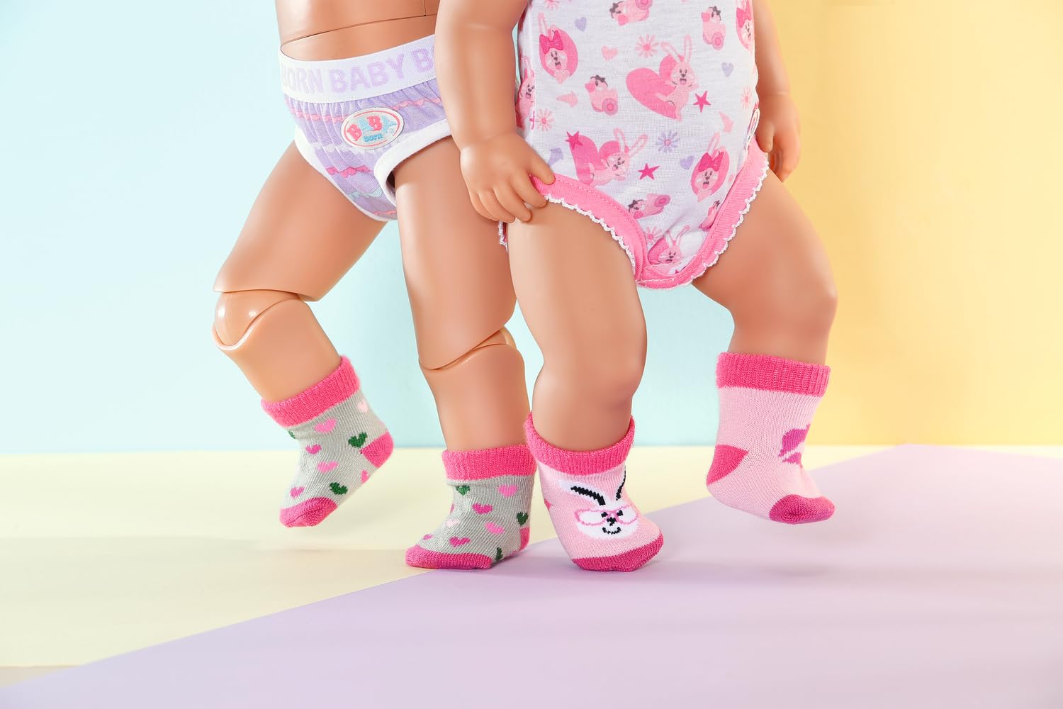baby-born-socken-836057-f-r-43-cm-puppen-2-paar-bunte-puppens-ckchen image 8
