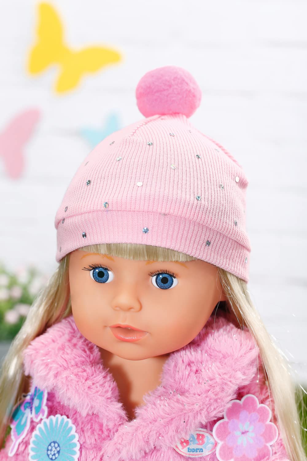 baby-born-mantel-set-pink-f-r-43-cm-puppen-mit-leggings-und-m-tze image 4