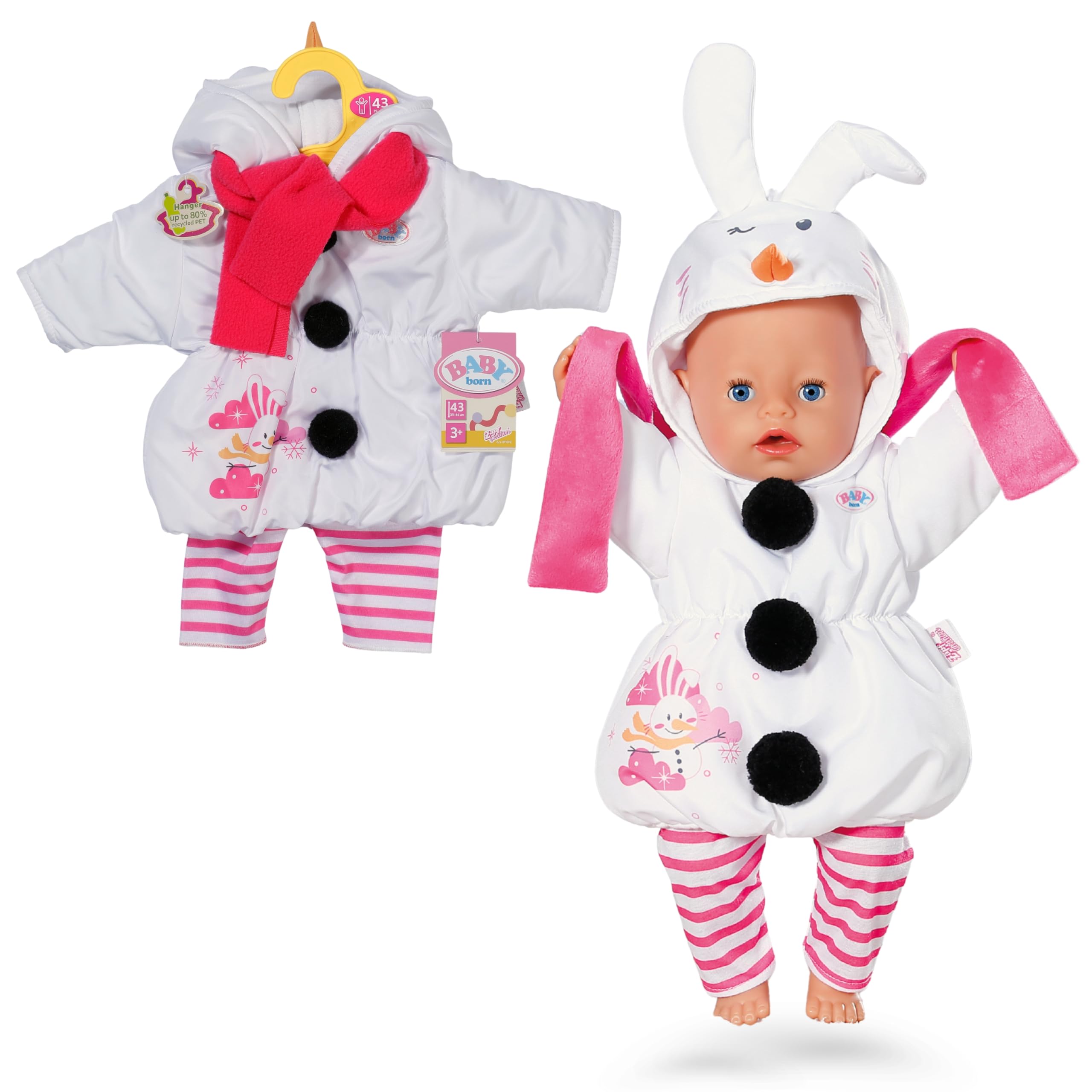 baby-born-schneemannkost-m-f-r-43-cm-puppen-mit-schal image 1