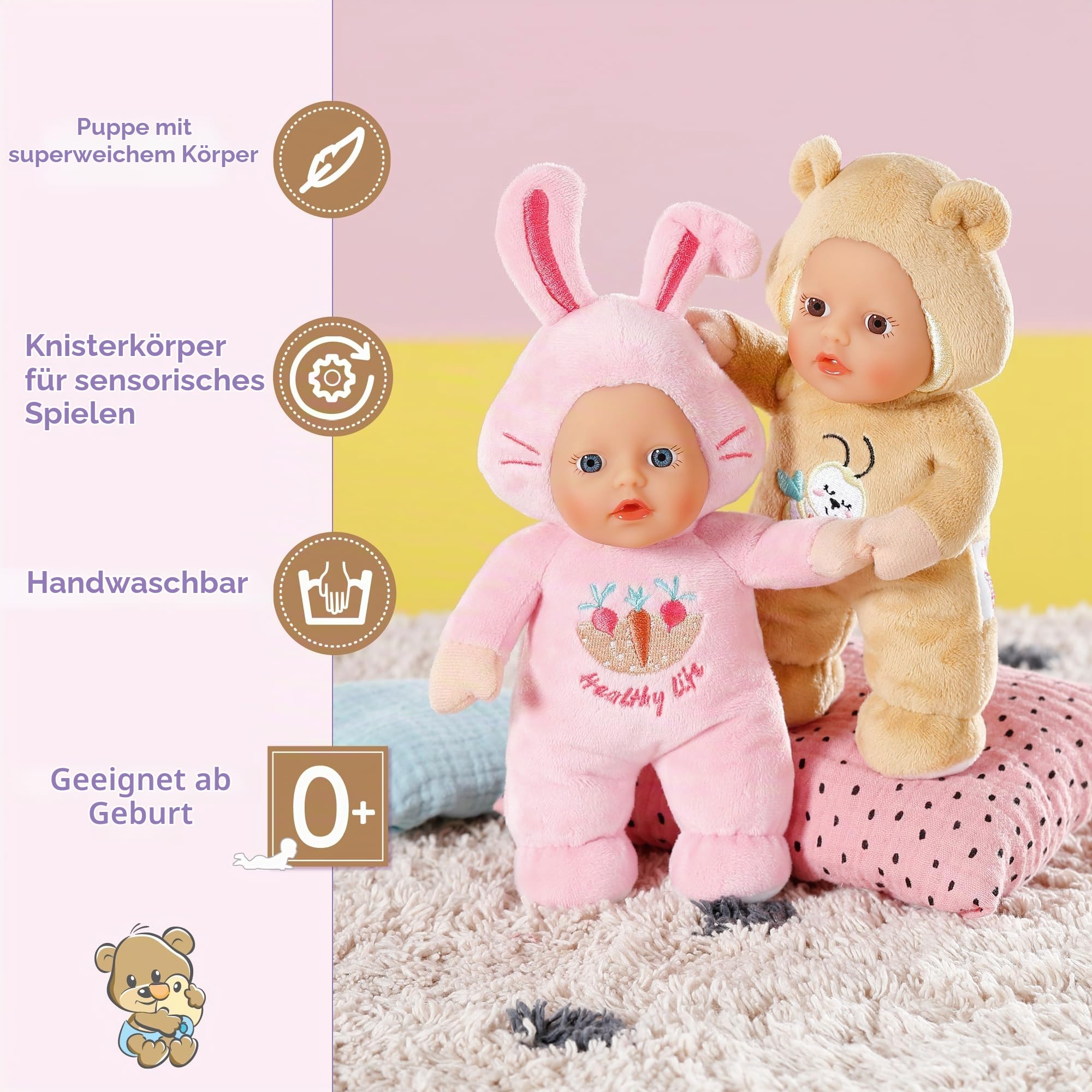 baby-born-for-babies-cutie-18-cm-weiche-babypuppe-mit-knisterfolie image 2