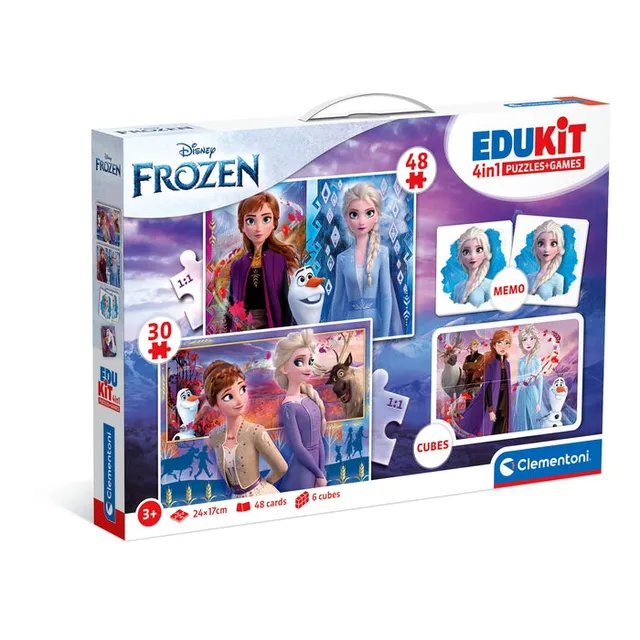 clementoni-edukit-4-in-1-frozen-puzzle-memo-und-w-rfelpuzzle image 1
