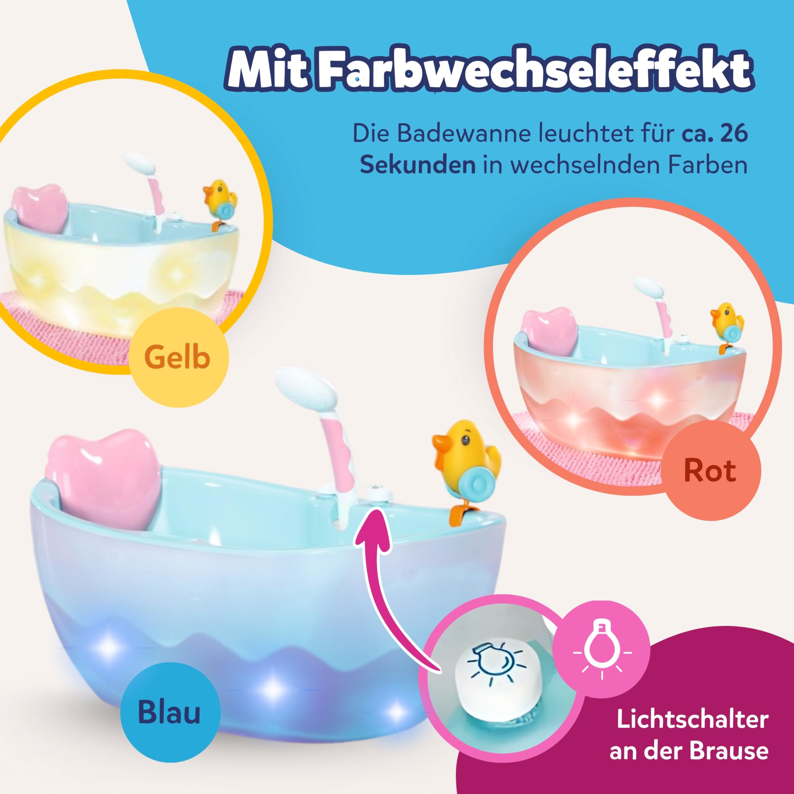 baby-born-badewanne-mit-farbwechsel-dusch-und-soundfunktion-puppenzubeh-r image 5