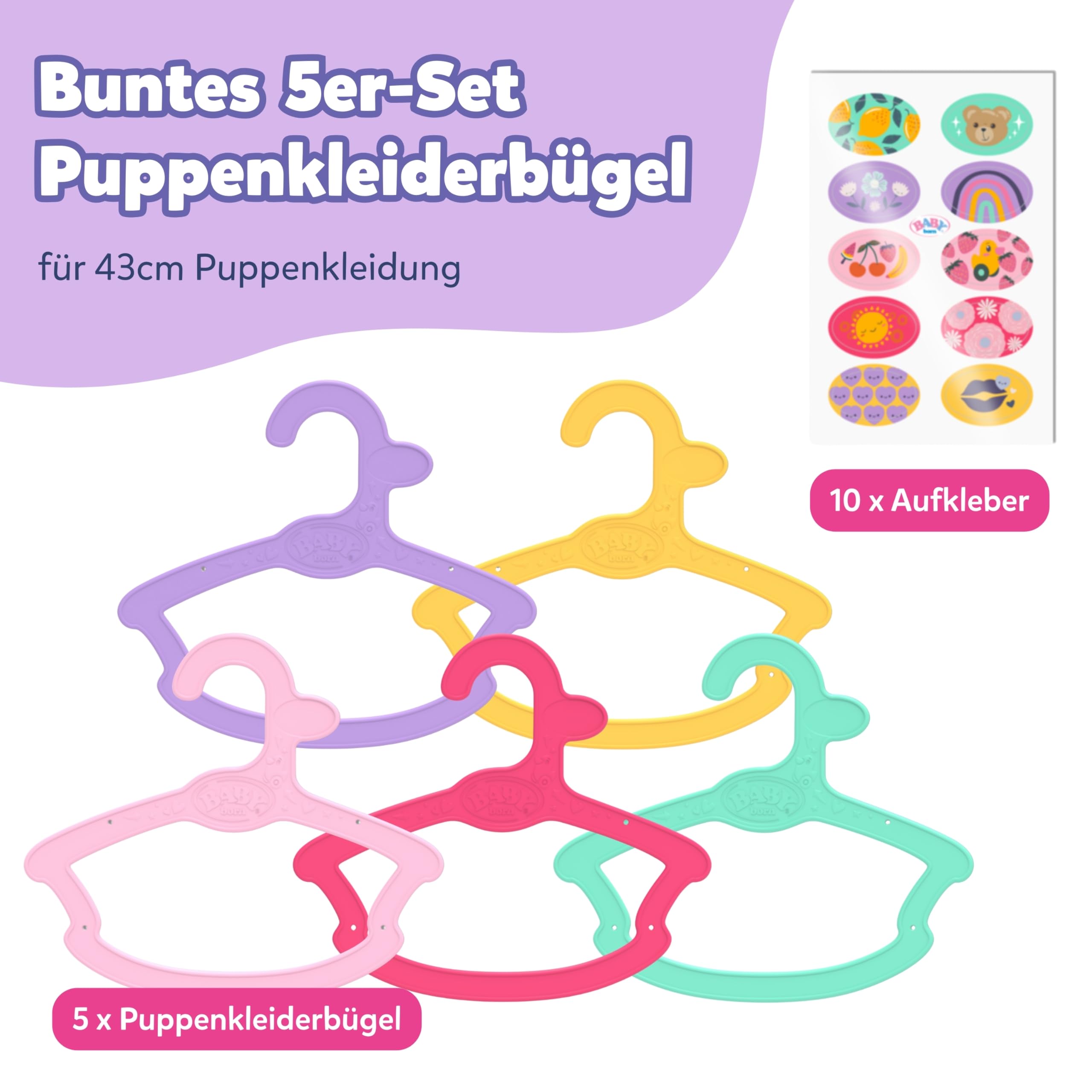 baby-born-kleiderb-gel-5er-set-f-r-43-cm-puppen image 2