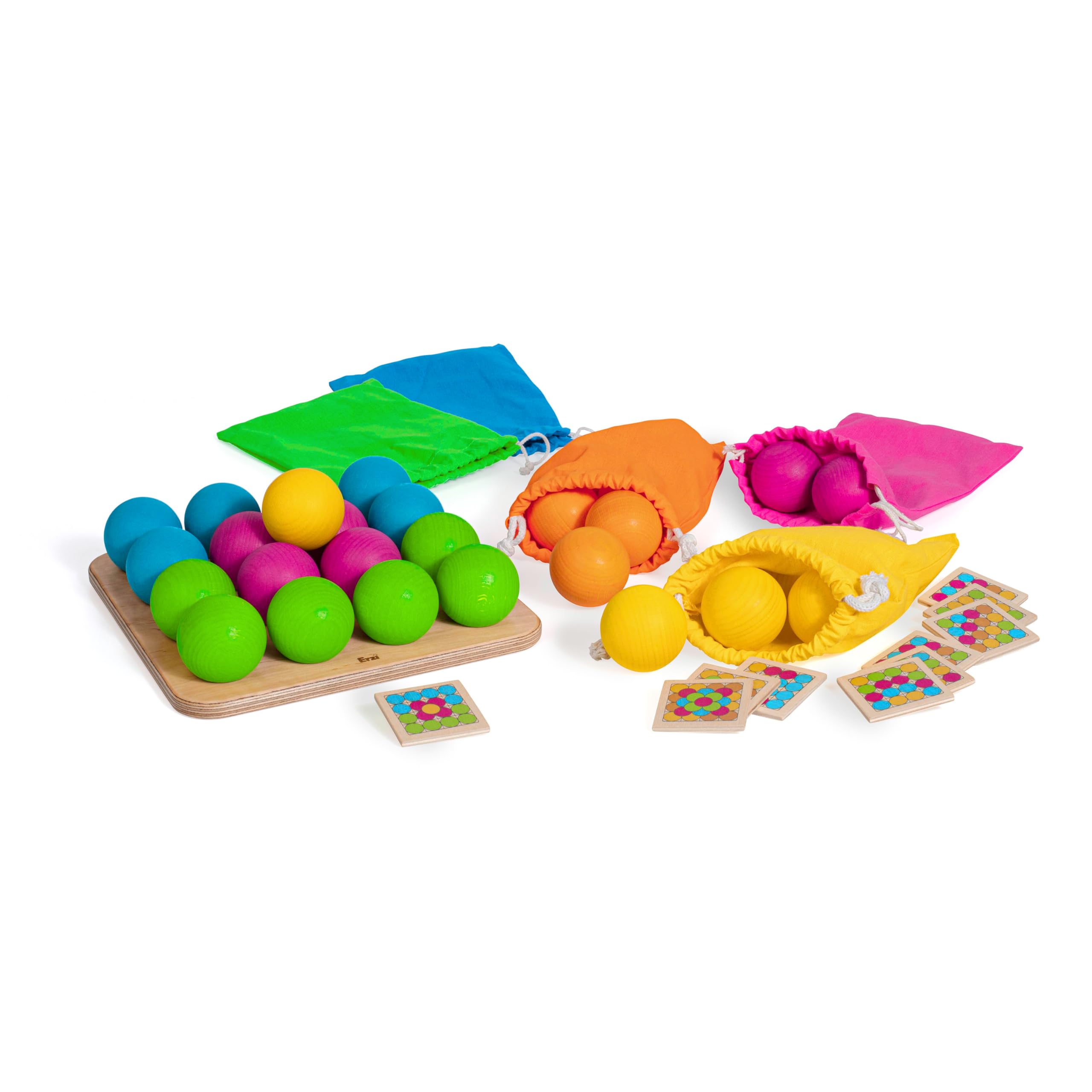 erzi-42269-fr-bel-kugeln-stapelspiel-aus-holz-30-kugeln-mit-vorlagen image 3