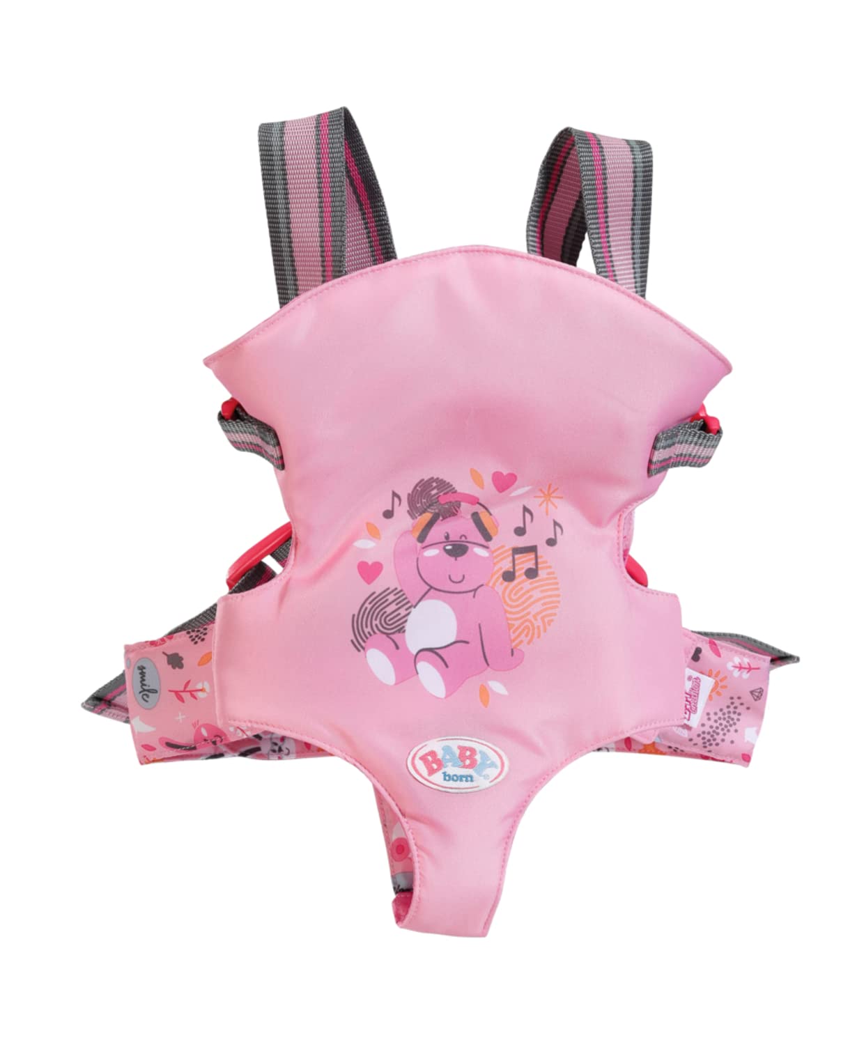 baby-born-2-teiliges-puppenpflege-set-autositz-babytrage-rosa-grau-36cm-43cm image 5