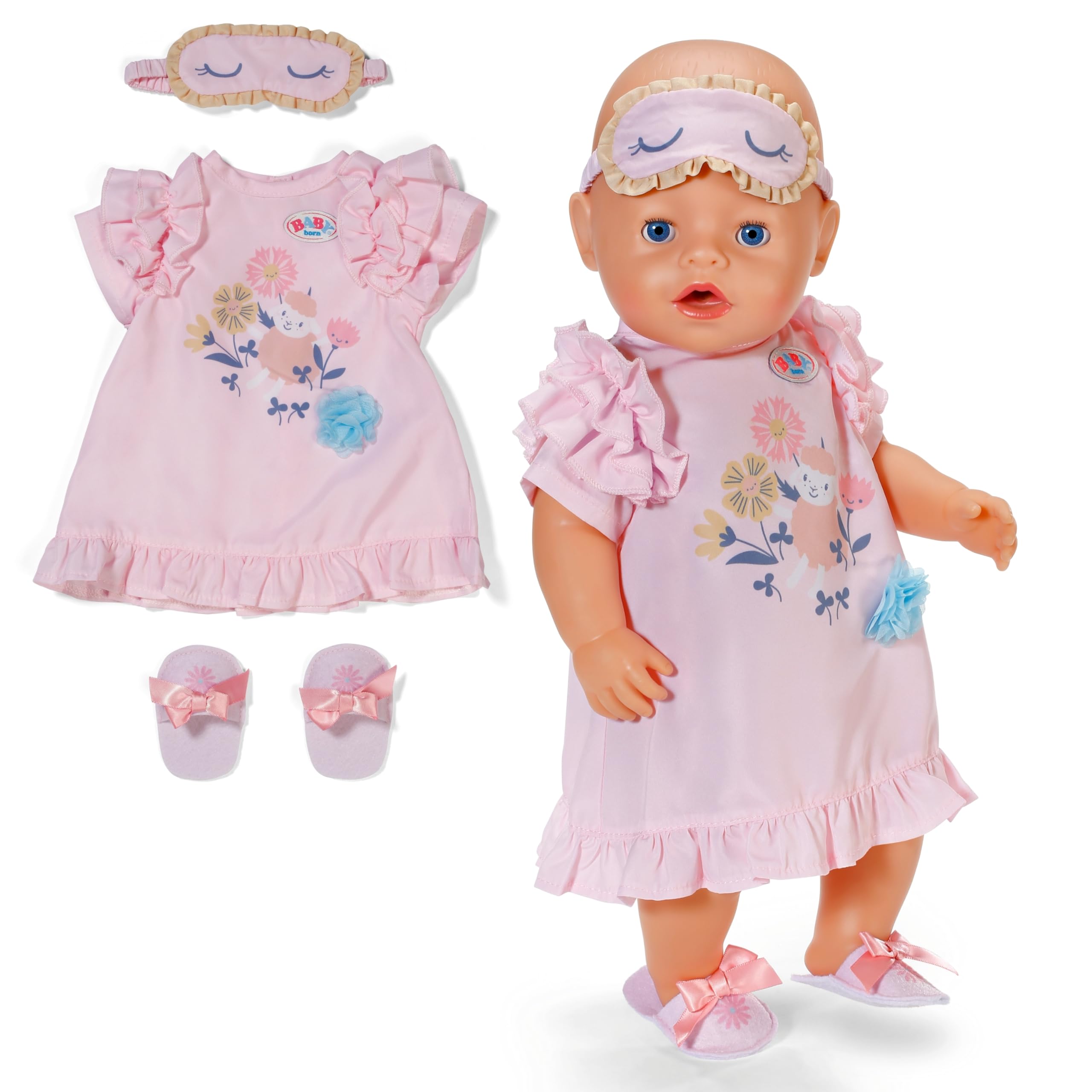 baby-born-nachthemd-set-f-r-43-cm-puppen-mit-schlafmaske-und-pantoffeln image 1
