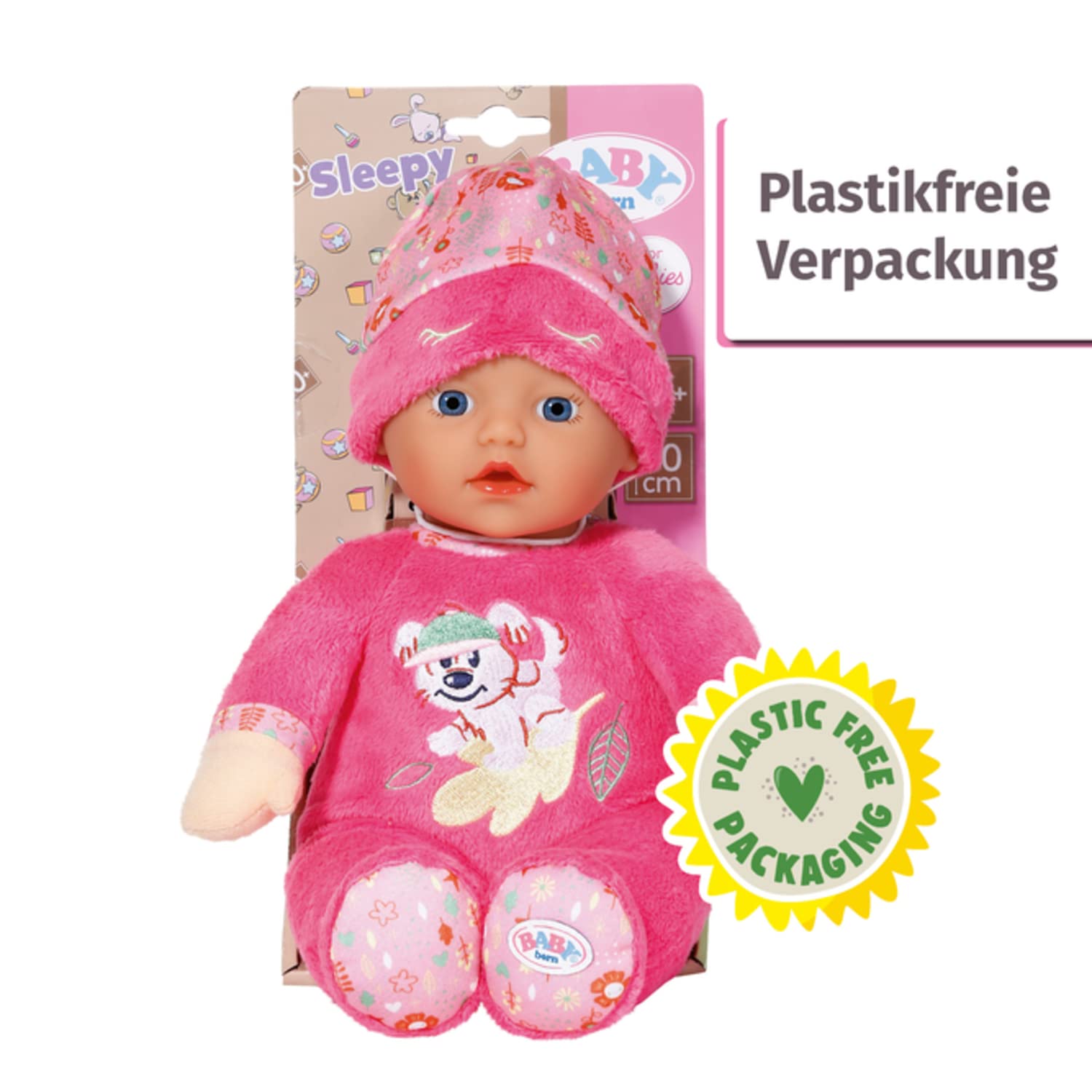 baby-born-sleepy-for-babies-pink-stoffpuppe-30-cm-waschbar-mit-rassel-ab-geburt image 8