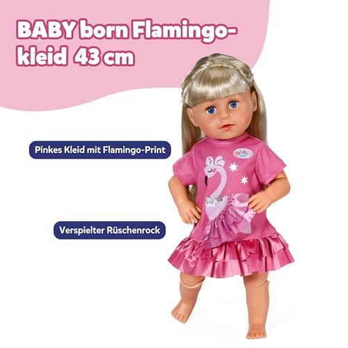baby-born-flamingokleid-puppenkleid-f-r-43-cm-puppen-in-rosa image 8