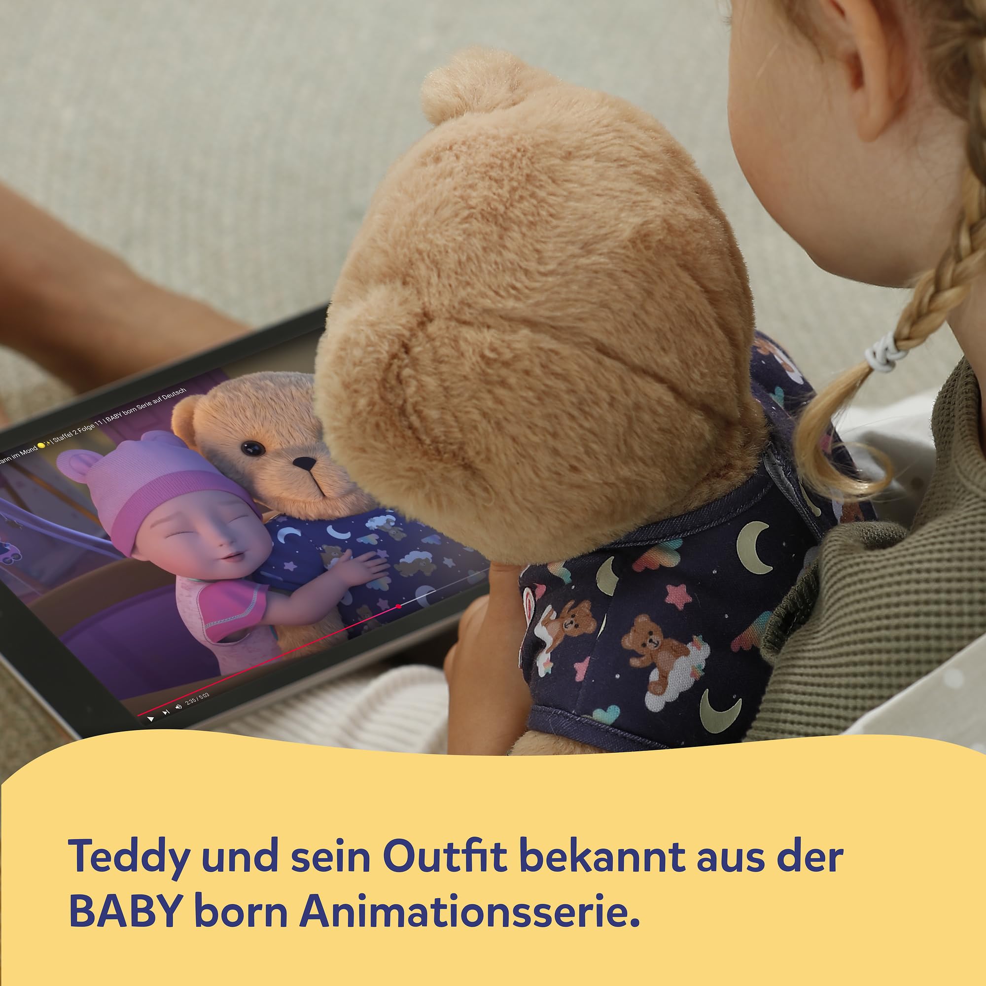 baby-born-teddy-mit-schlafanzug-pl-sch-leuchtet-im-dunkeln-43-cm image 7