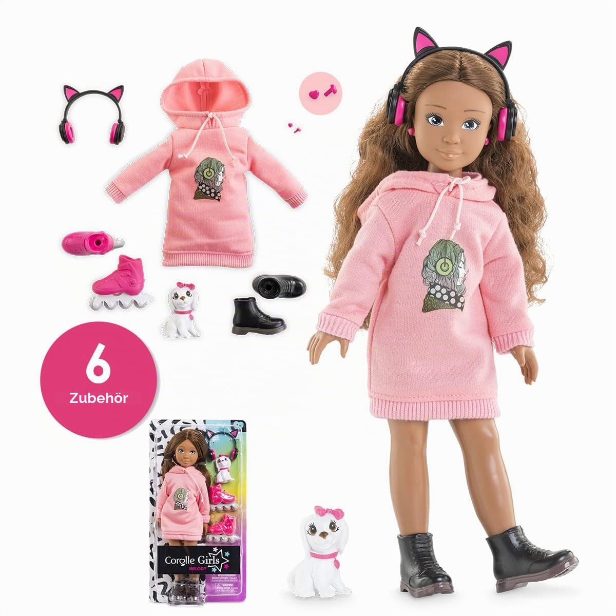 corolle-girls-melody-musik-und-fashion-set-28cm-spielpuppe-mit-hund image 2