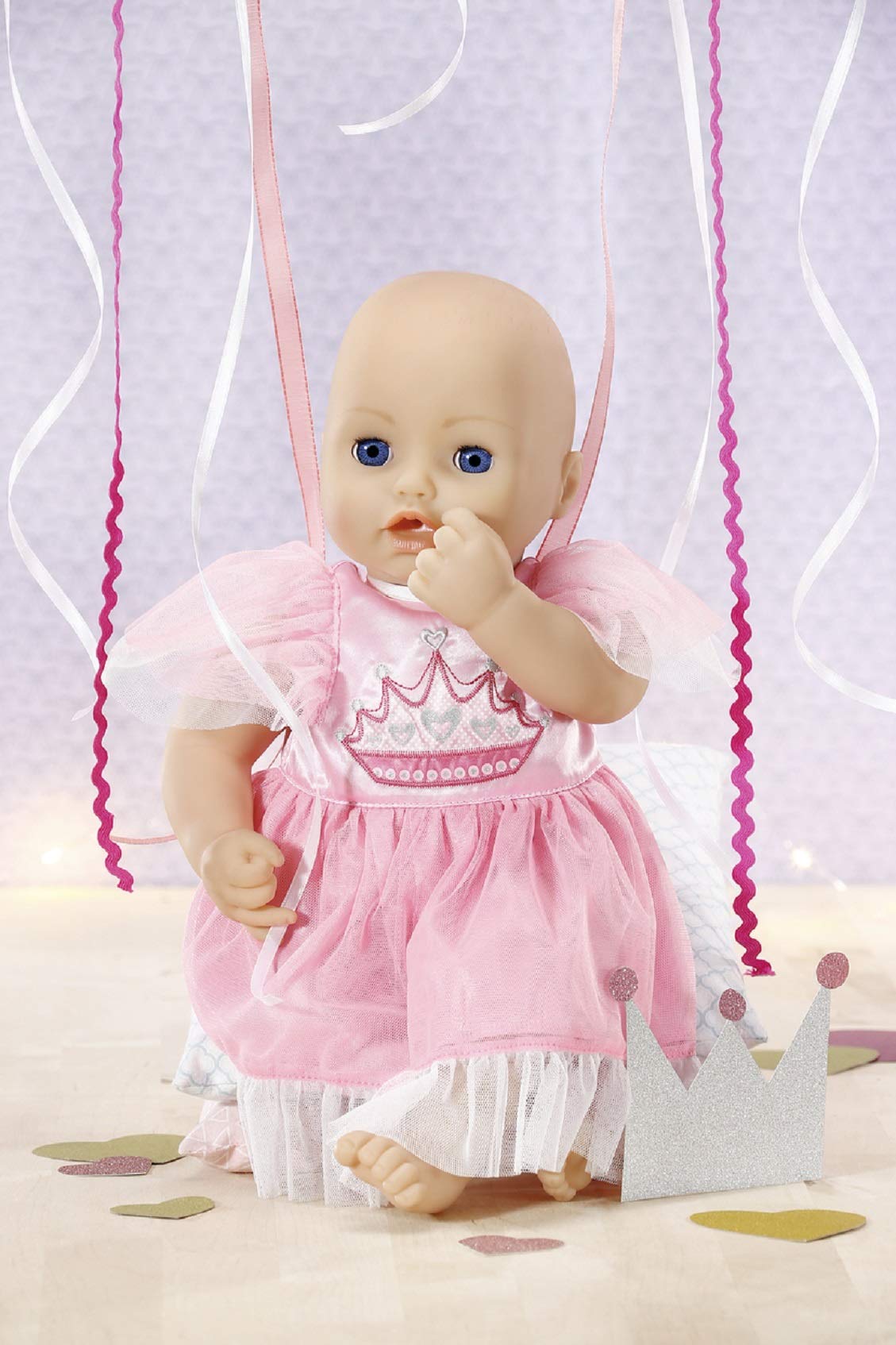 baby-born-dolly-moda-prinzessin-kleid-rosa-mit-t-ll-f-r-39-46-cm-puppen image 2