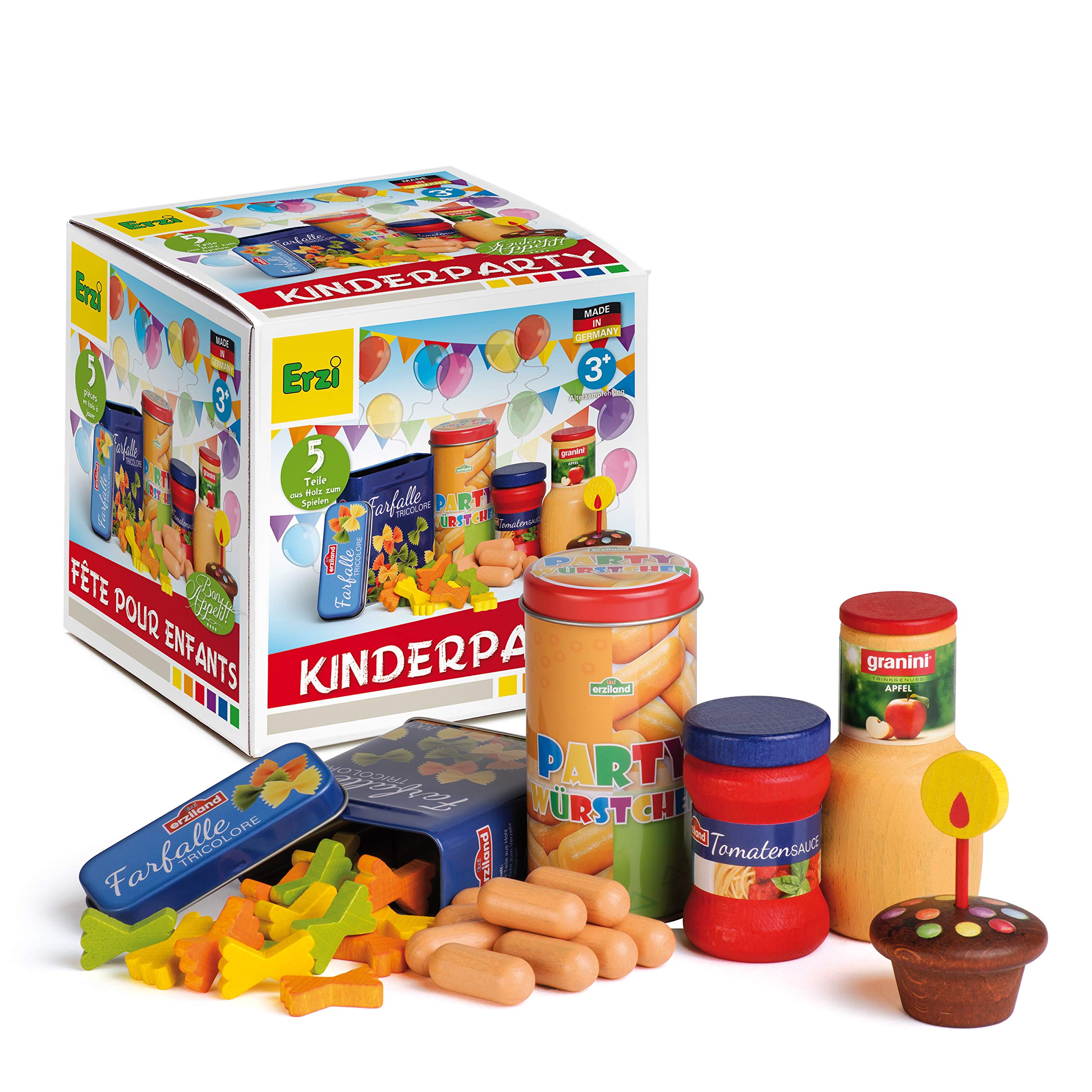 erzi-28218-sortierung-kinderparty-27-teilig-holz-kaufladen-und-lernspiel image 1