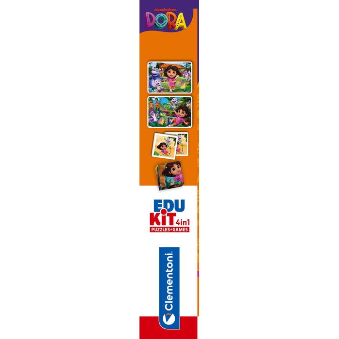 clementoni-edukit-4-in-1-dora-lernspiele-set-puzzle-memo-w-rfelpuzzle image 8