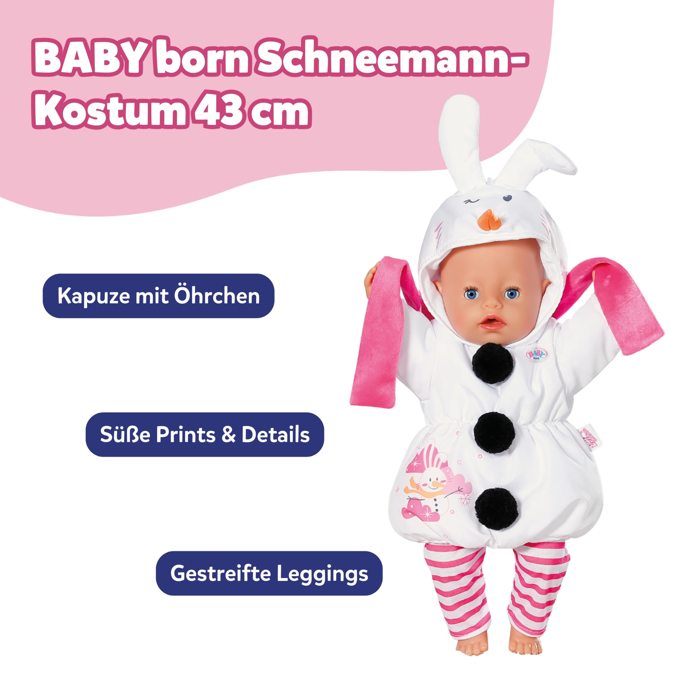 baby-born-schneemannkost-m-f-r-43-cm-puppen-mit-schal image 2