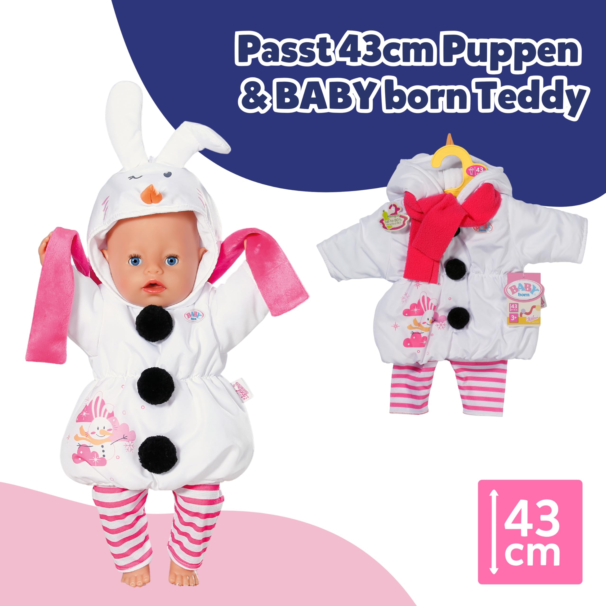 baby-born-schneemannkost-m-f-r-43-cm-puppen-mit-schal image 4