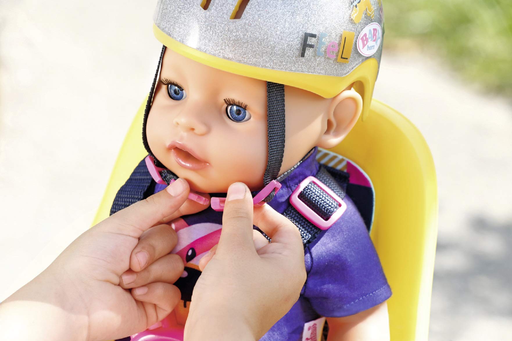 baby-born-830055-fahrradhelm-glitzer-silber-gelb-puppenhelm-f-r-43-cm-puppen image 4