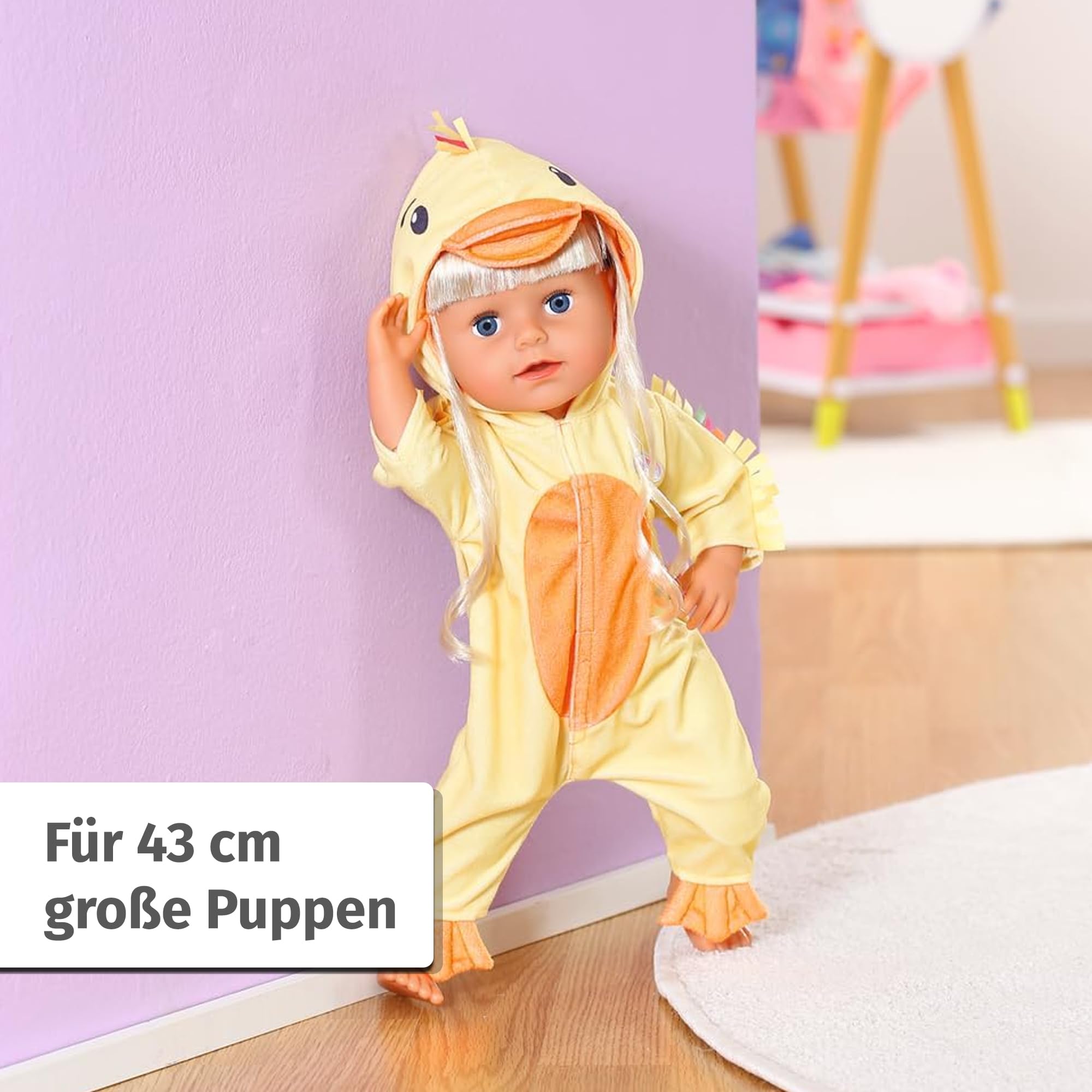 baby-born-teddy-nachtstrampler-enten-onesie-aus-fleece-f-r-43-cm-puppen image 6