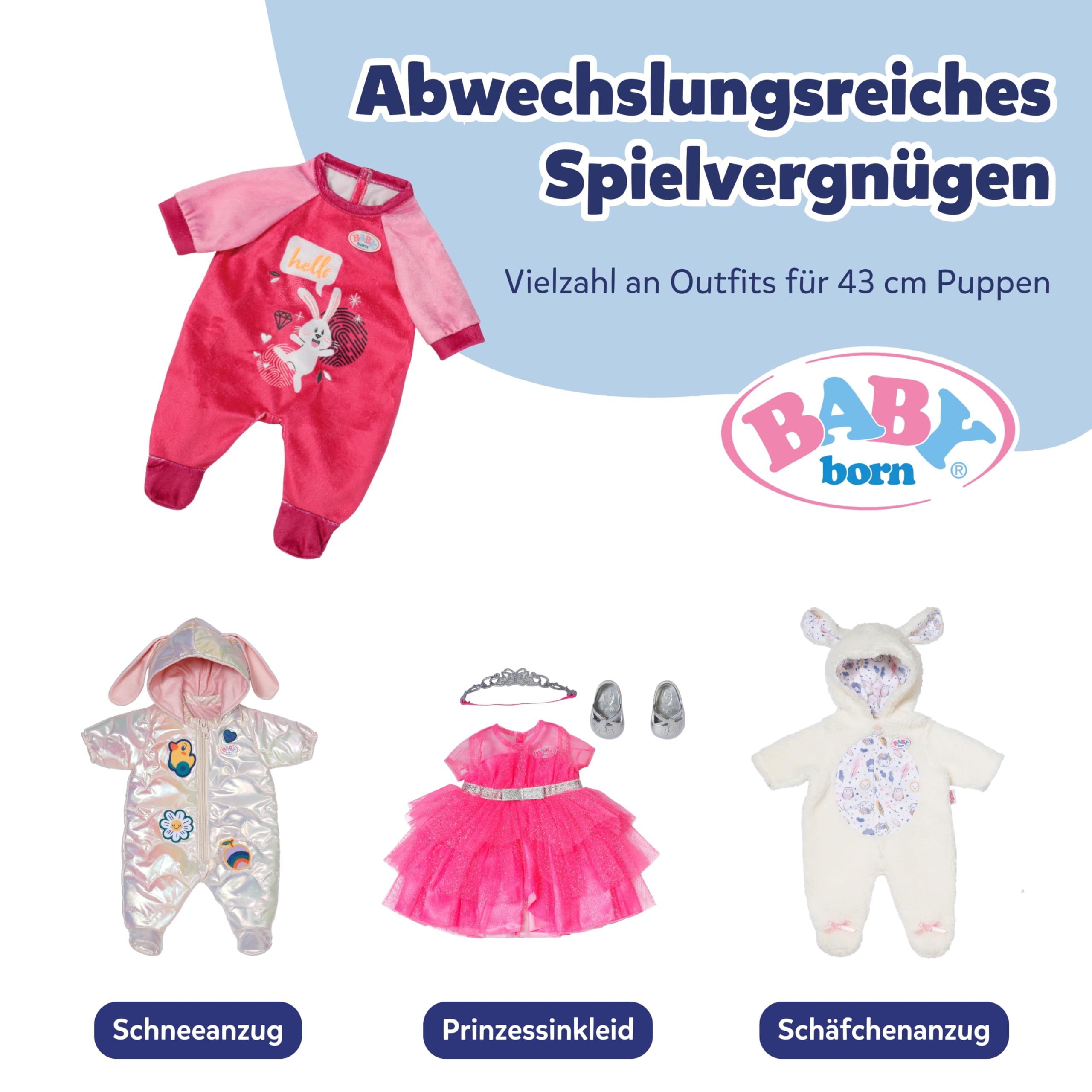 baby-born-strampler-pink-f-r-43-cm-puppen-mit-hase-benno image 5