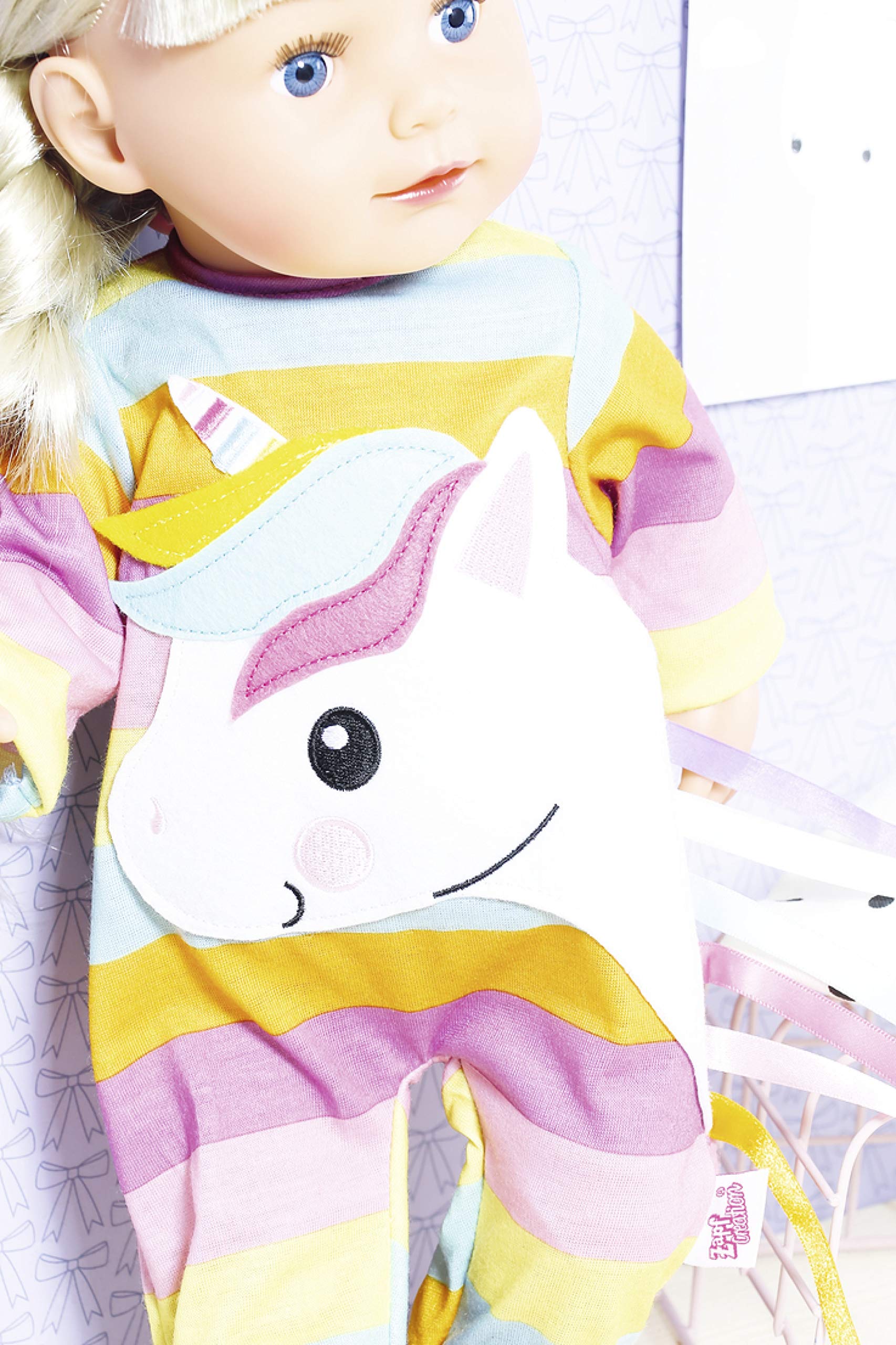 baby-born-dolly-moda-einhorn-strampler-puppenkleidung-39-46-cm image 2