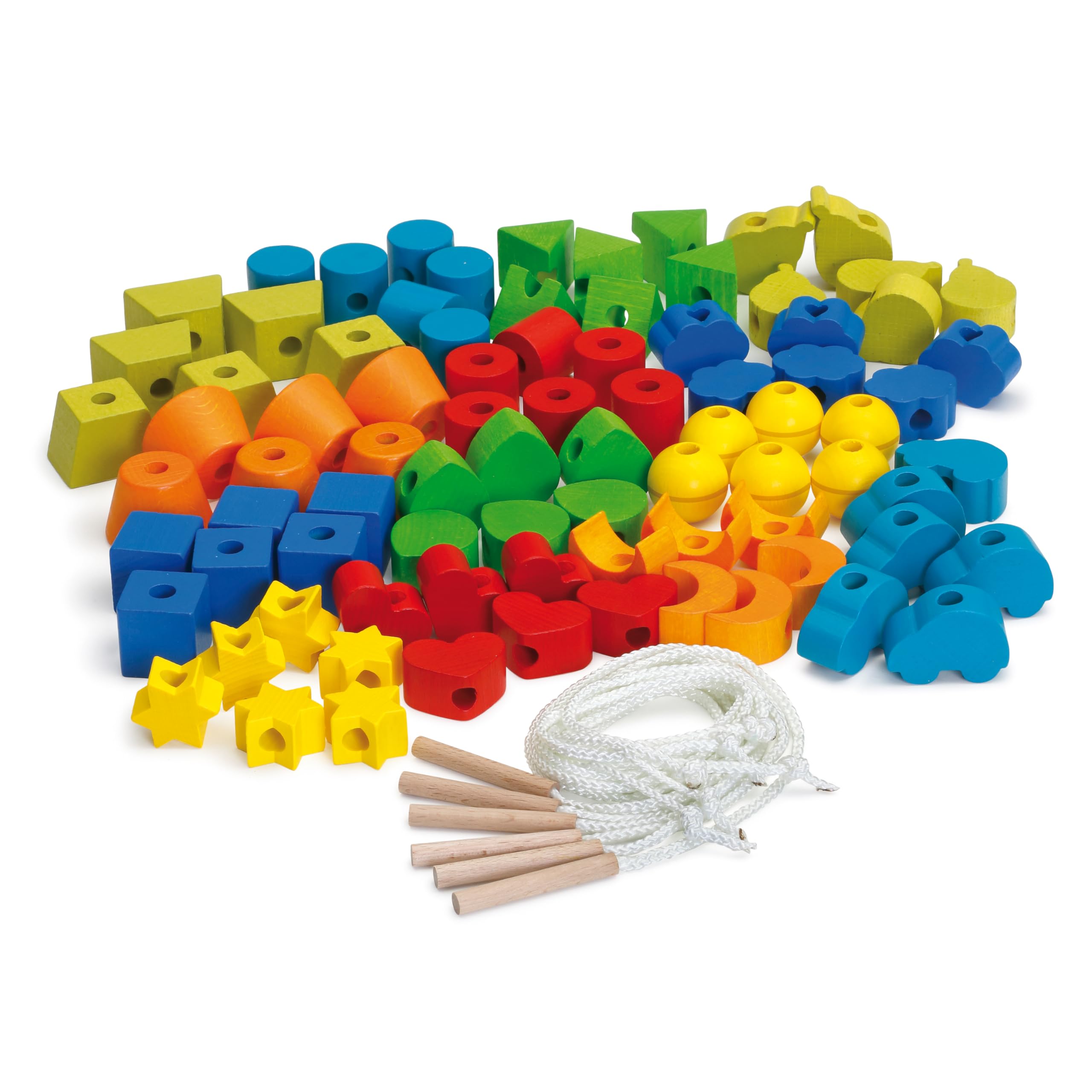 erzi-42518-f-delsteine-lernspiel-90-holzteile-mit-f-delschn-ren-im-eimer image 3