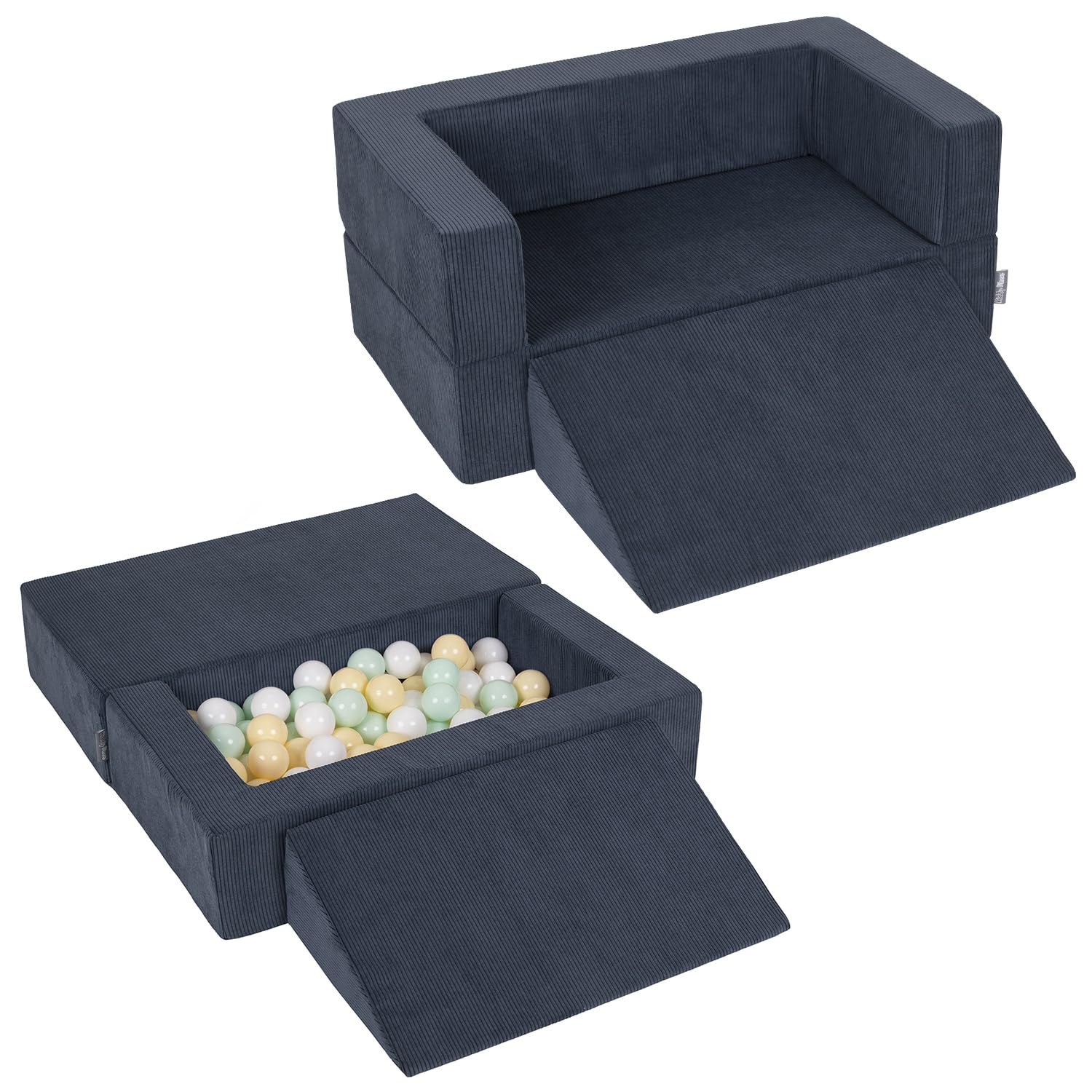 kiddymoon-kindersofa-modular-mit-zwickel-und-100-b-llen-7-cm-gerippter-stoff-str image 1