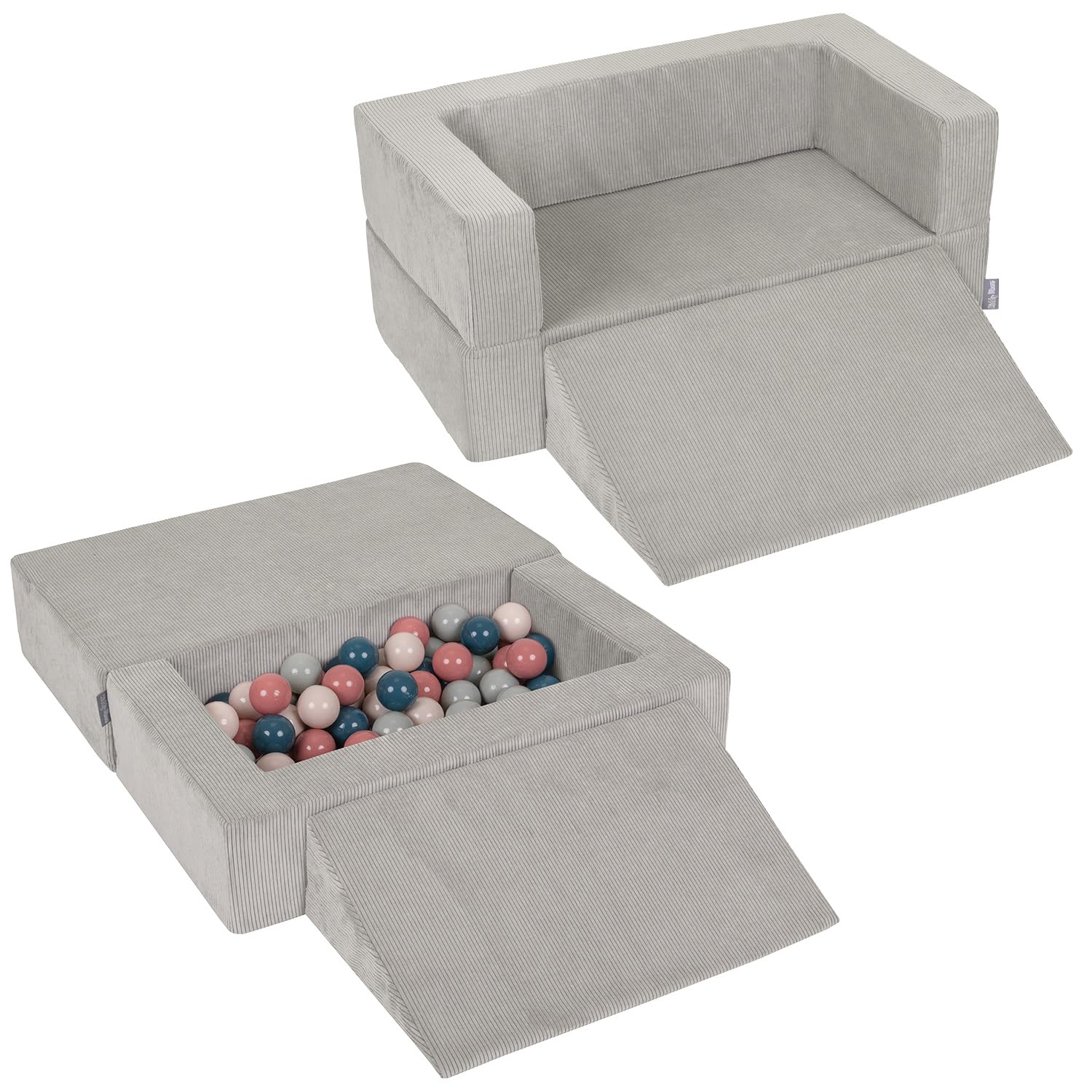 kiddymoon-kindersofa-modular-mit-zwickel-und-100-b-llen-7-cm-gerippter-stoff-str-2 image 1