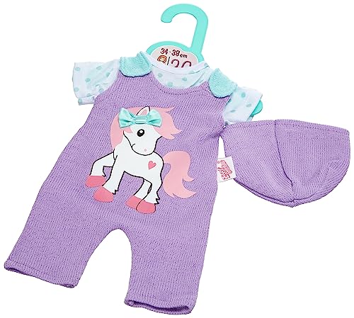 dolly-moda-870617-strickstrampler-mit-m-tze-puppenkleidung-34-38-cm-einhorn image 5