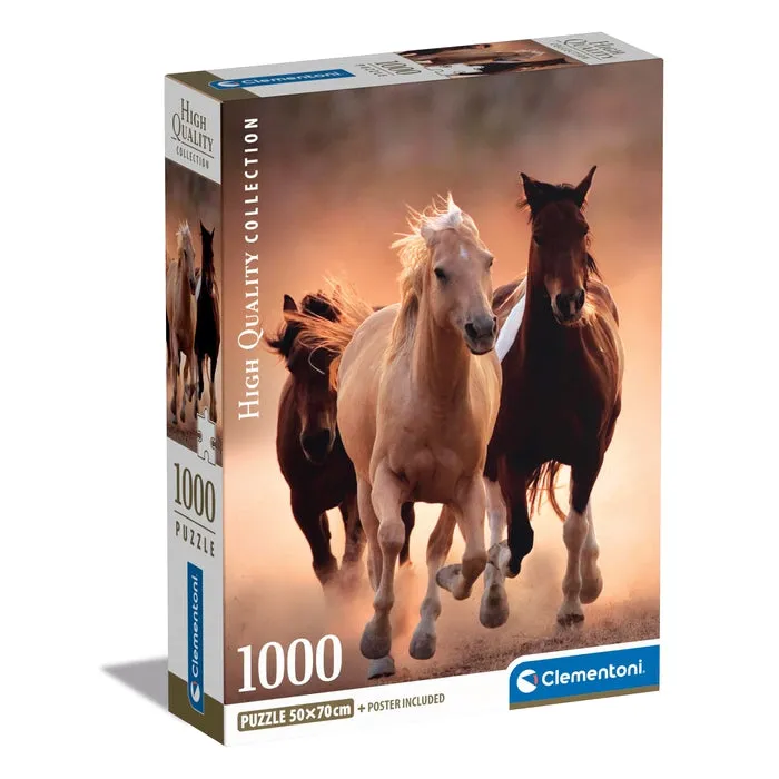 clementoni-running-horses-puzzle-1000-teile-tierpuzzle-70-x-50-cm image 1